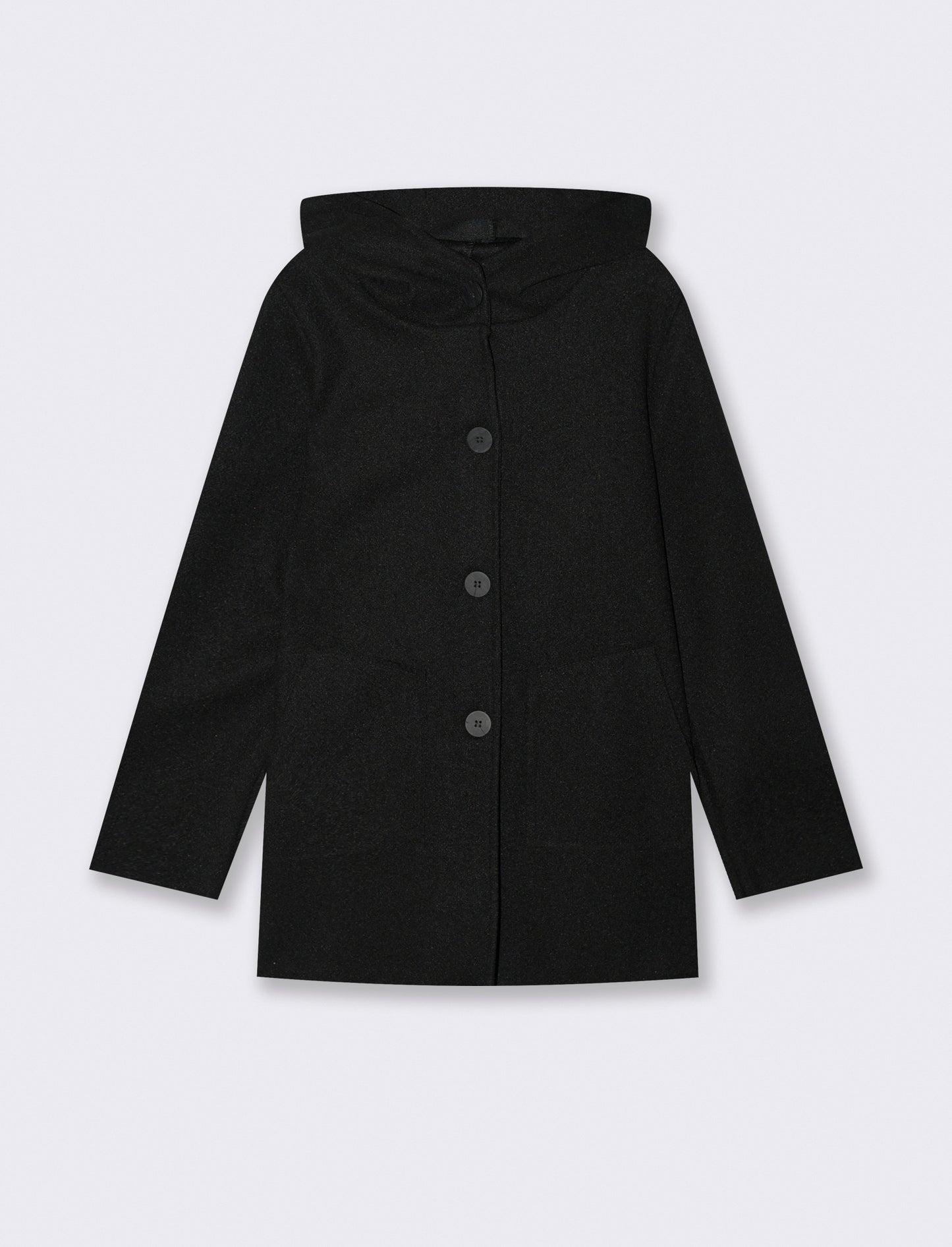 Cappotto con cappuccio - Nero