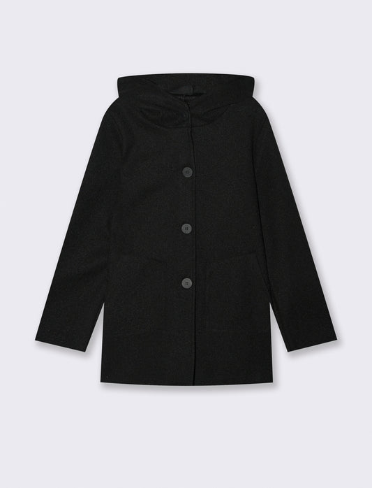 Cappotto con cappuccio - Nero