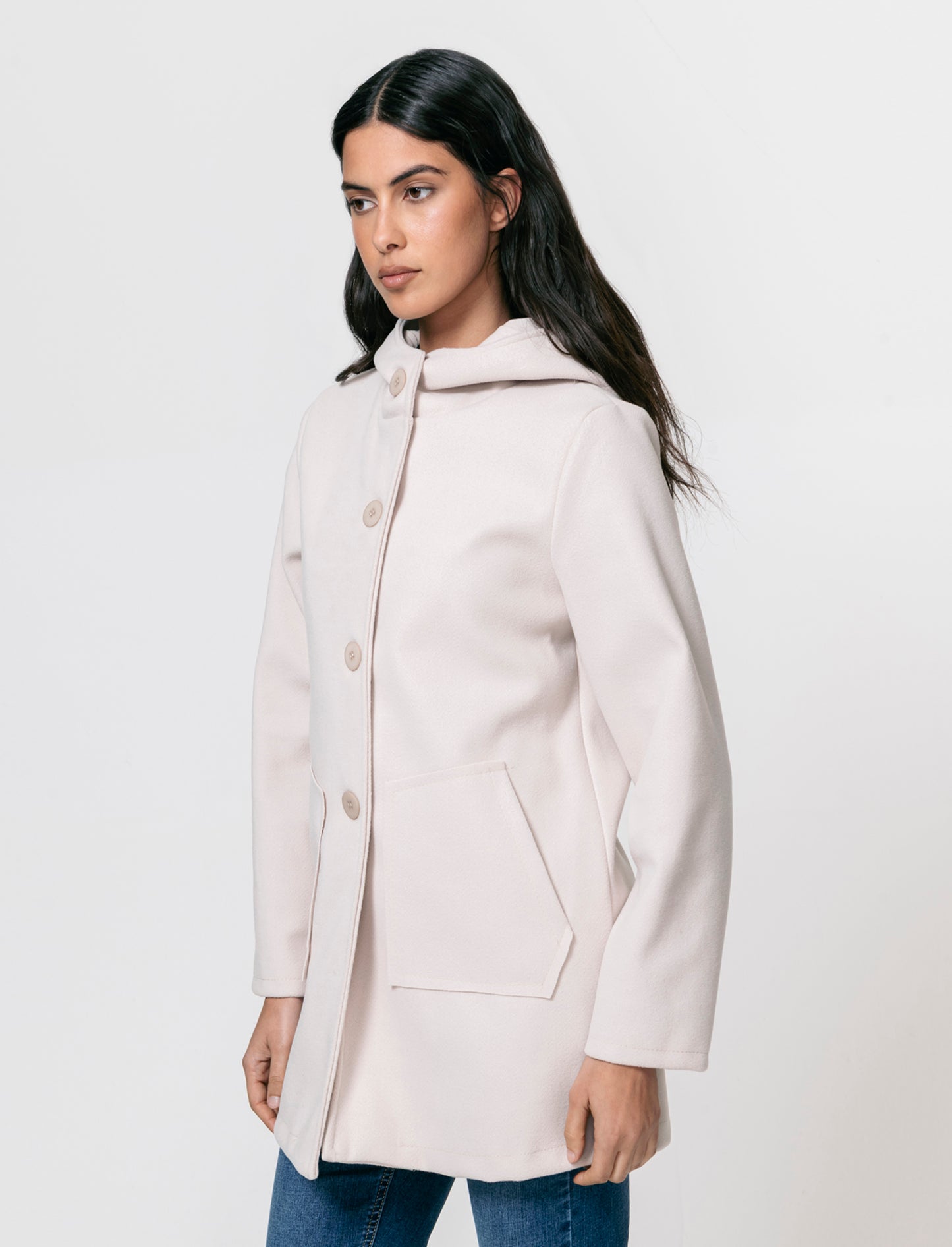 Cappotto con cappuccio - Vaniglia