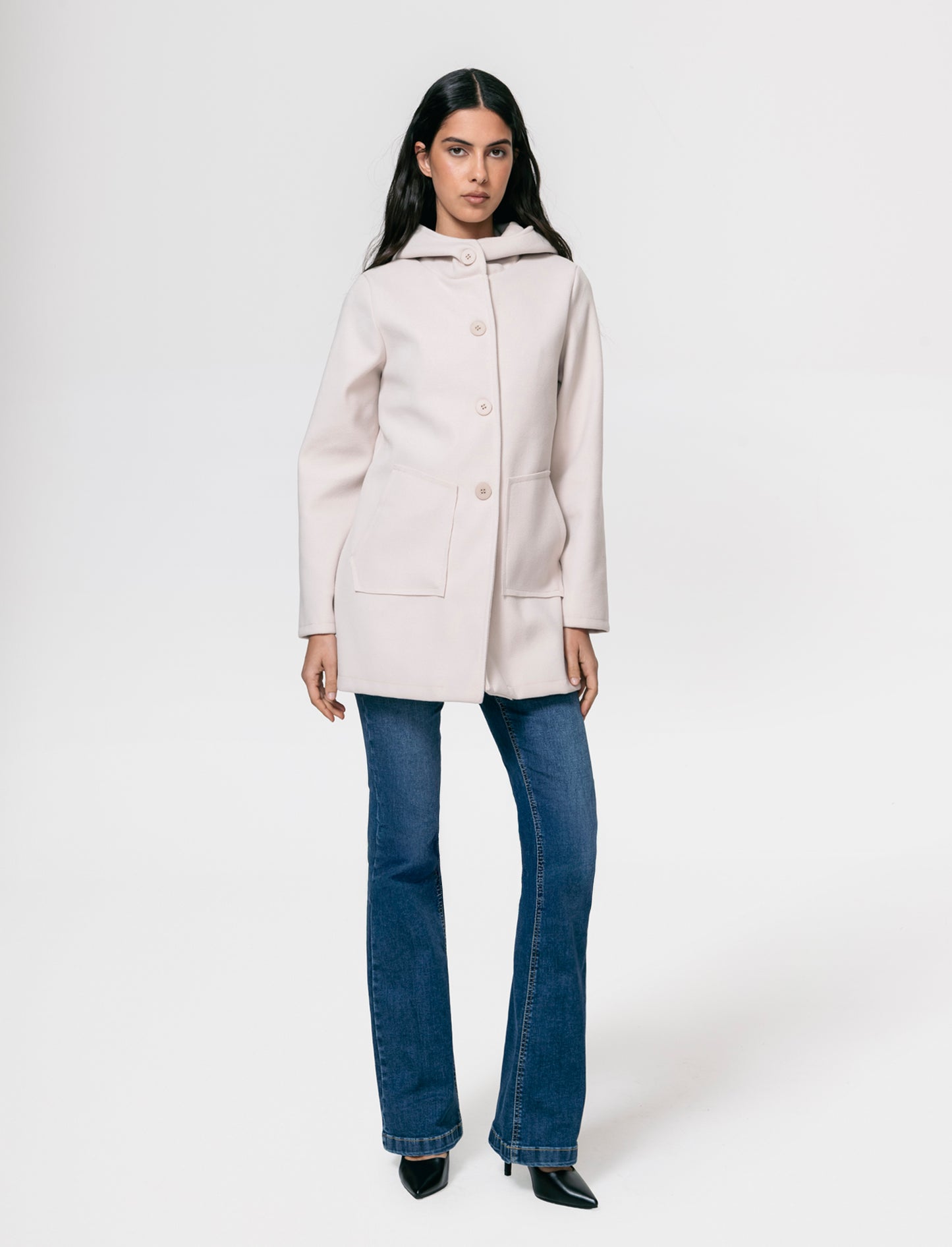 Cappotto con cappuccio - Vaniglia