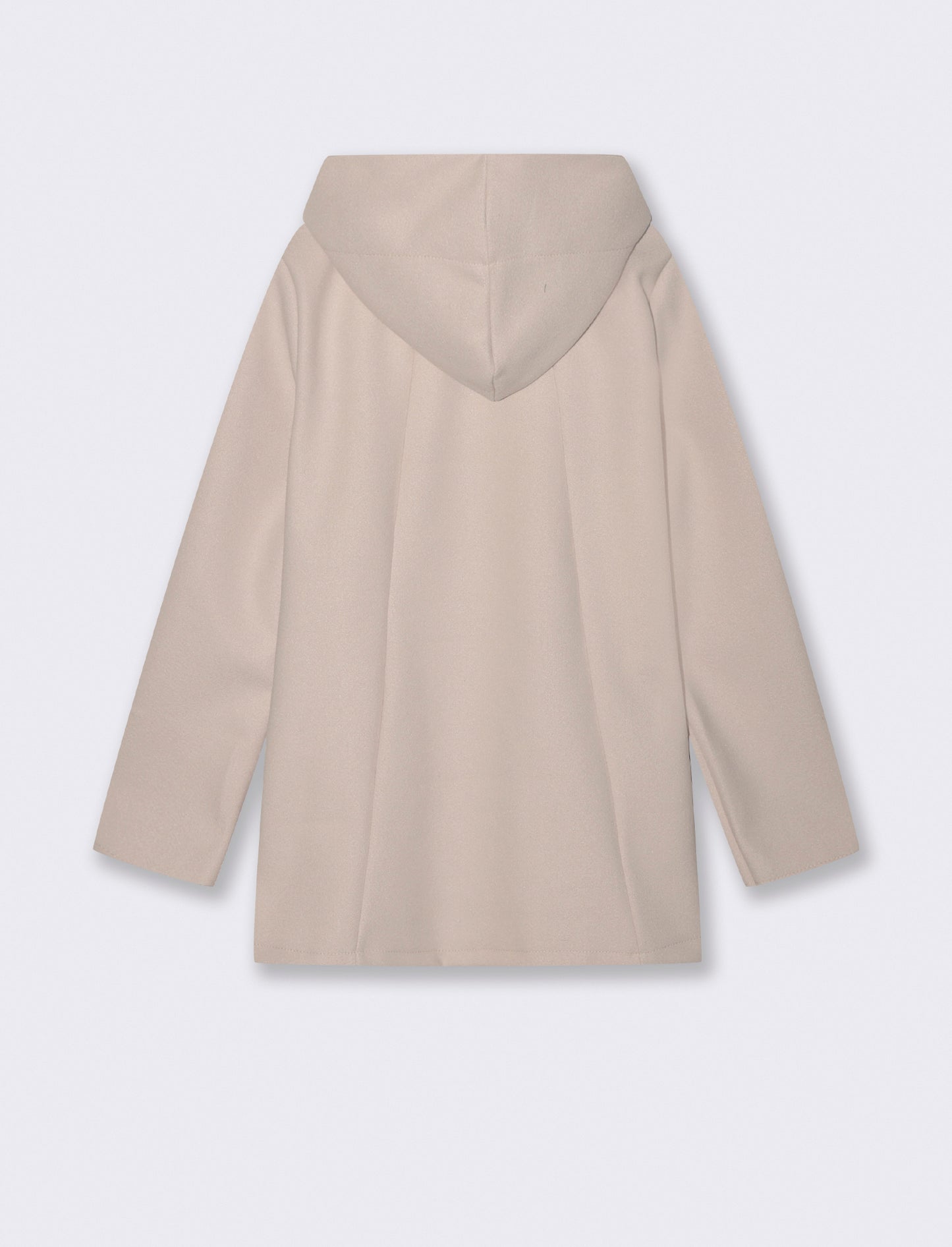 Cappotto con cappuccio e zip - Vaniglia