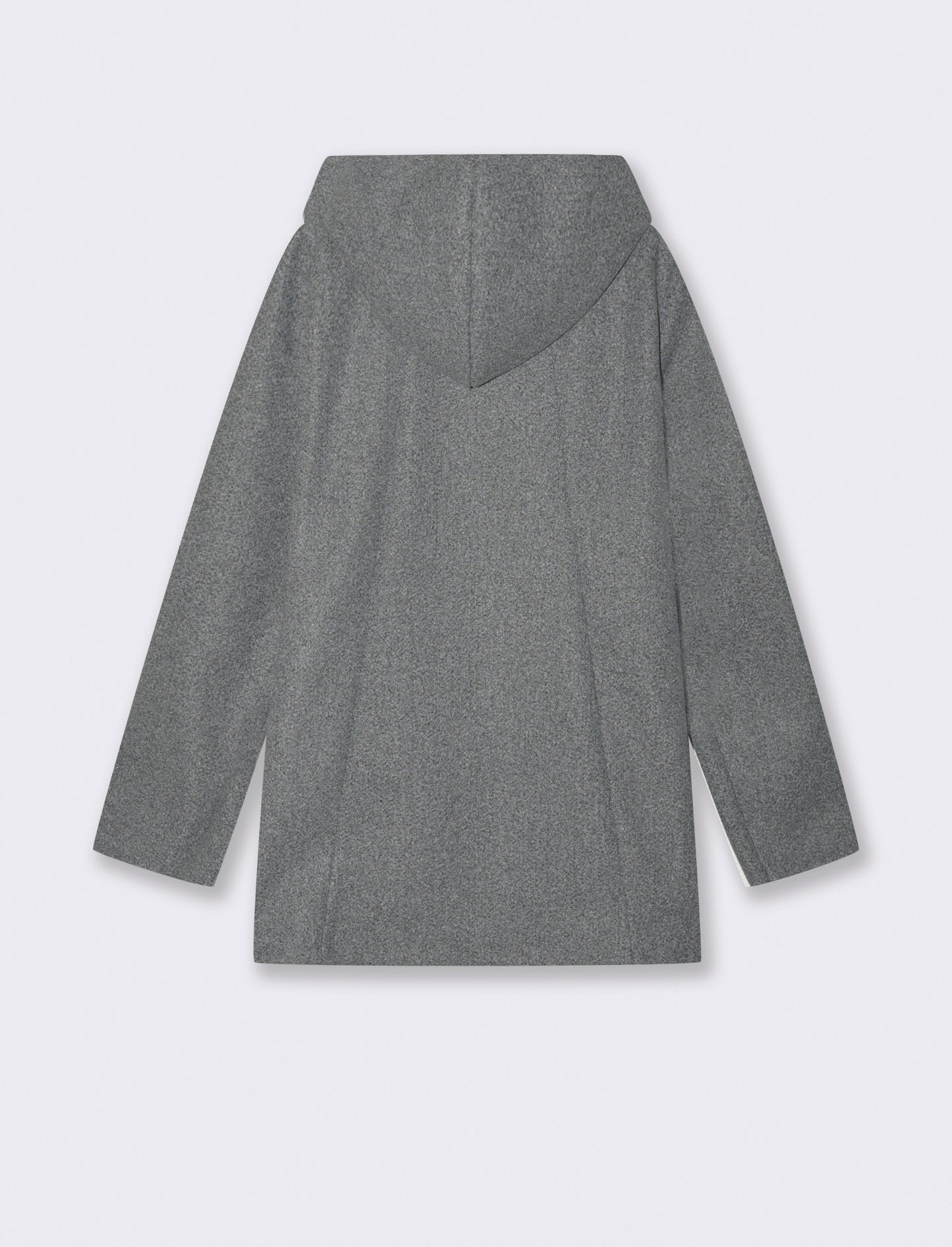 Cappotto con cappuccio e zip - Grigio mel.