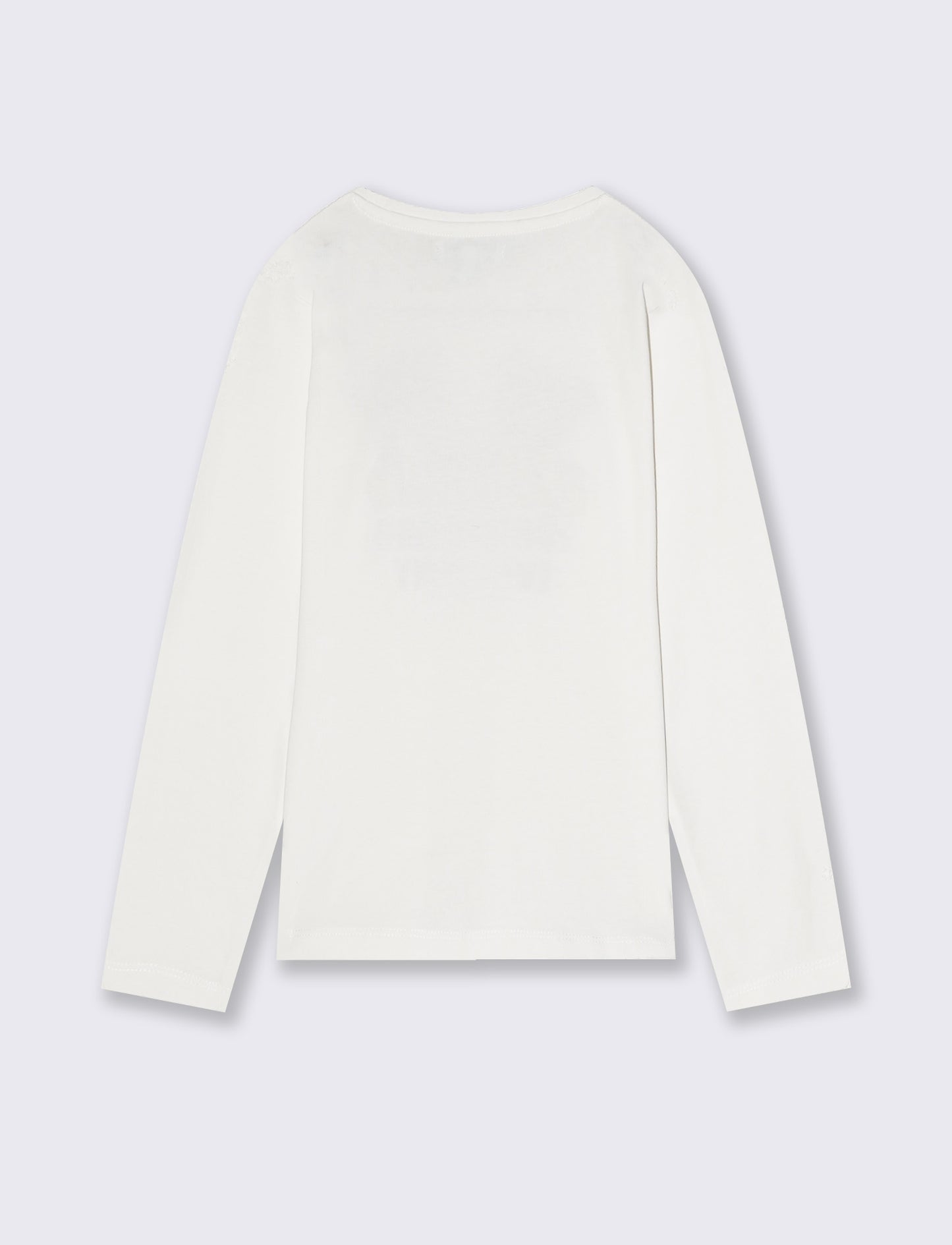 Long sleeve colorful t-shirt for girls - White