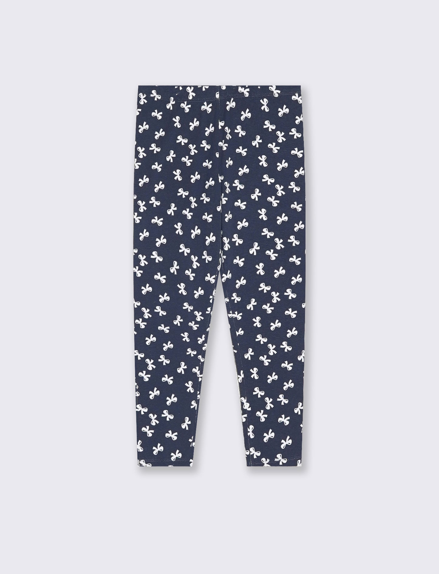 Leggings elasticizzati in cotone per bambina - Blu