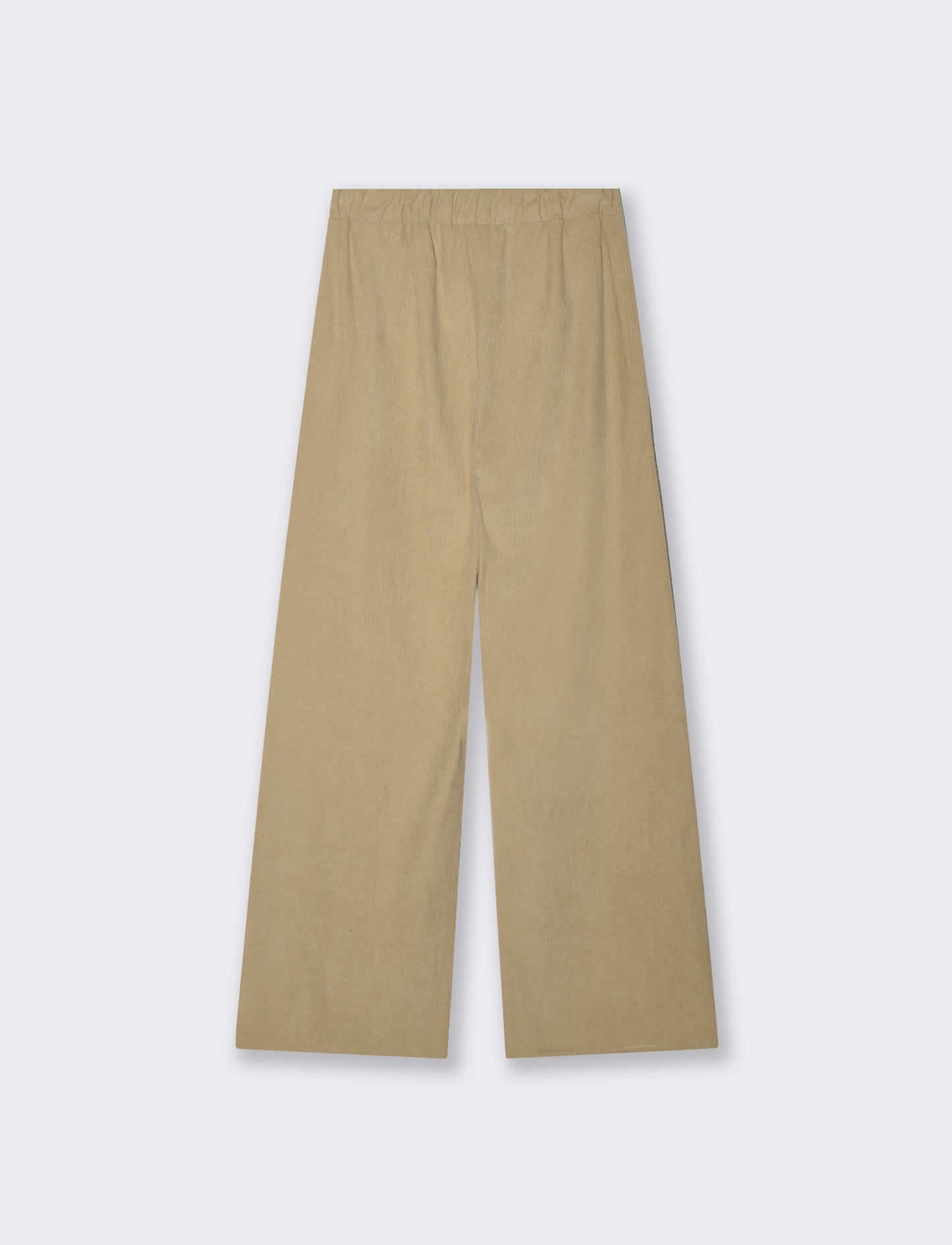 Pantalone largo in velluto - Beige