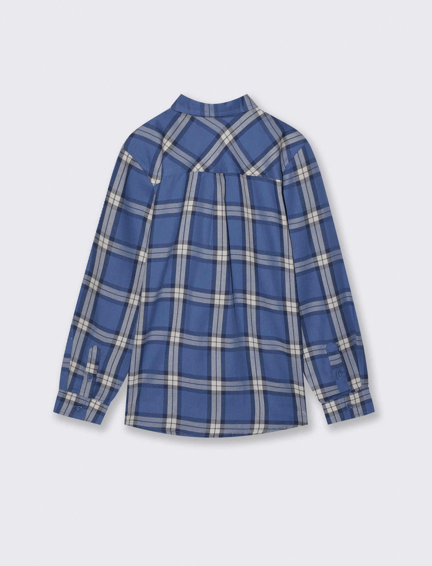 Cotton flannel plaid shirt - Blue