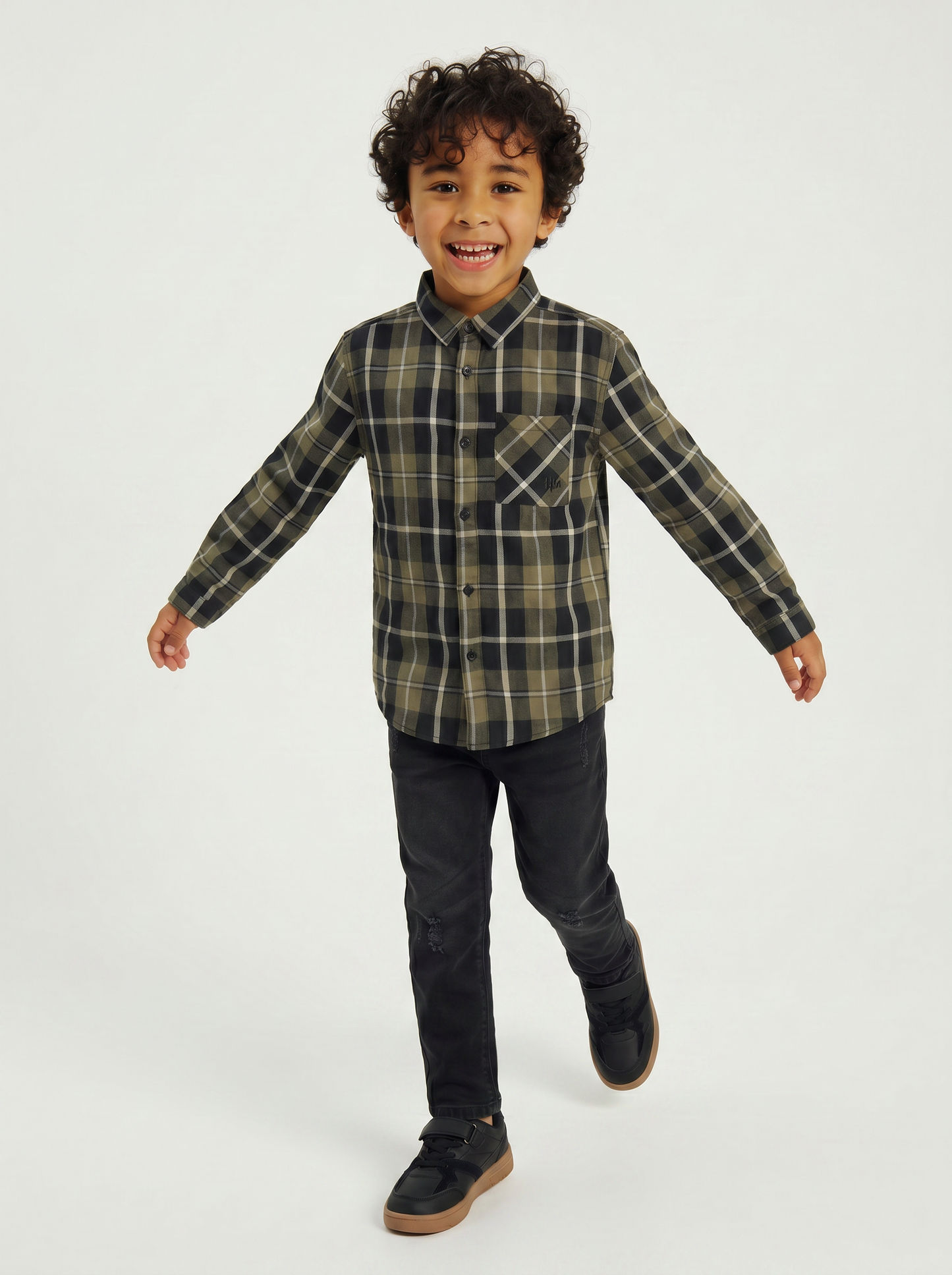 Cotton flannel plaid shirt - Green