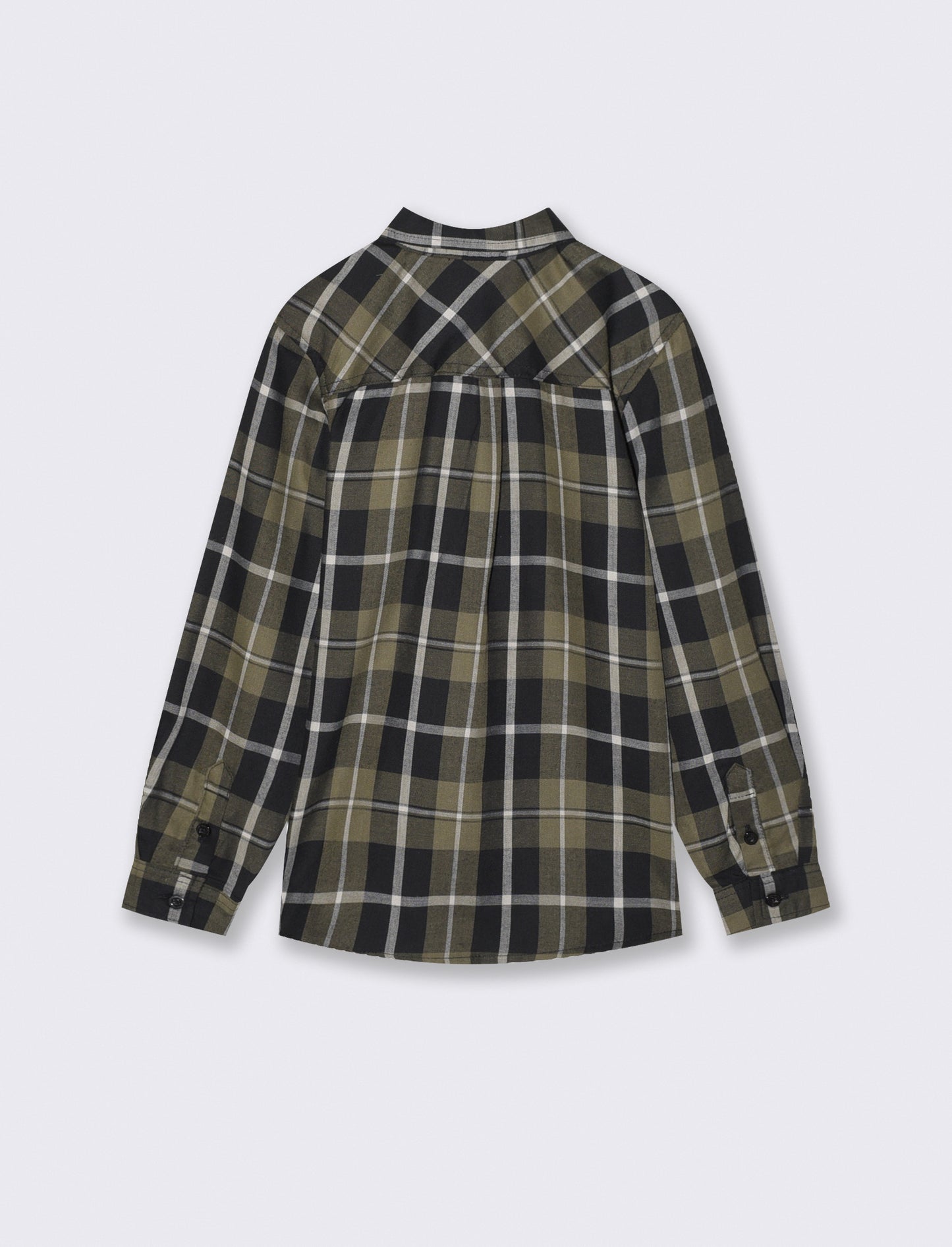 Camicia a quadri in flanella di cotone - Verde