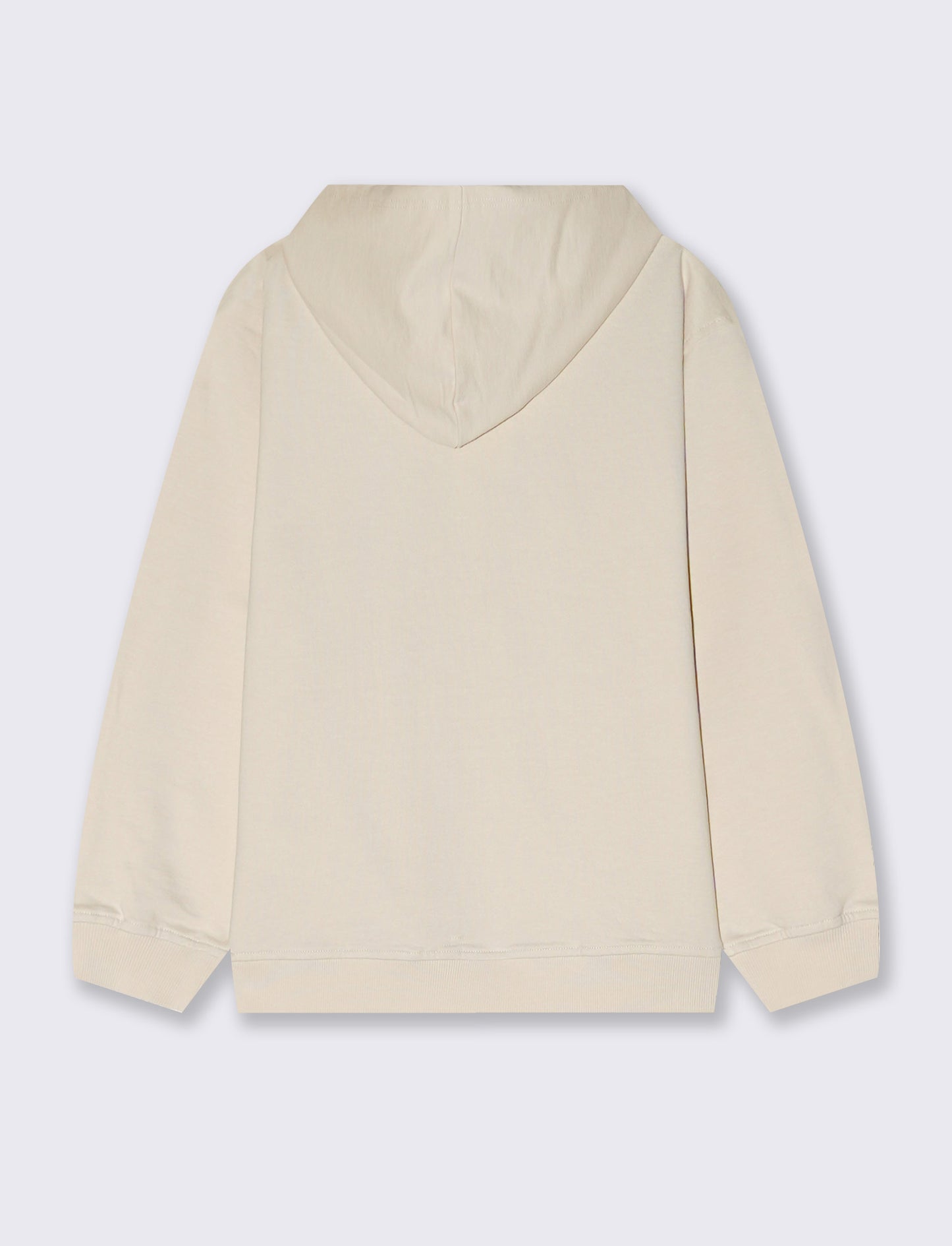 Felpa con cappuccio in cotone morbido - Beige