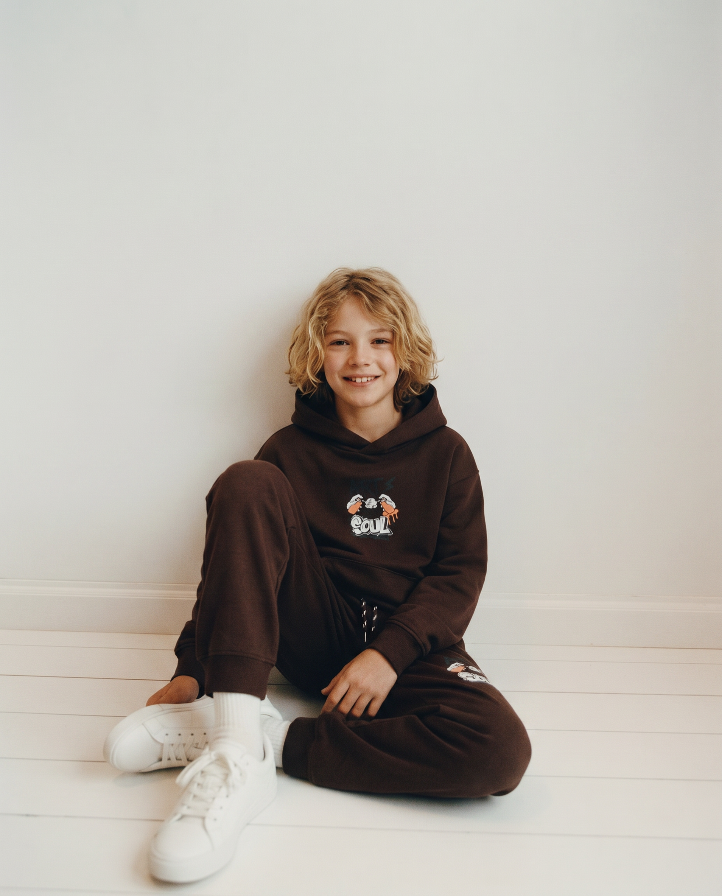 Soft Cotton Hoodie - Brown