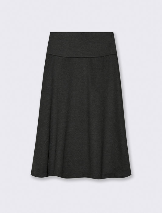 Gonna midi in maglia - Nero