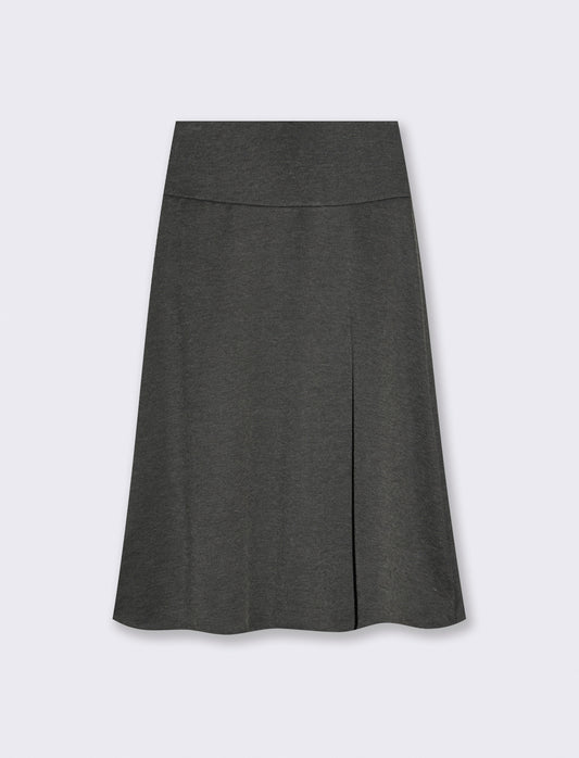 Gonna midi in maglia - Grigio mel.