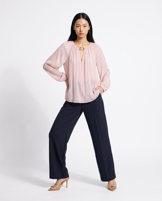 Elegant and Versatile Pleated Pants - 