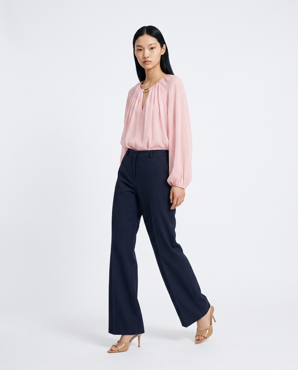 Pantaloni con pinches eleganti e versatili - var 2