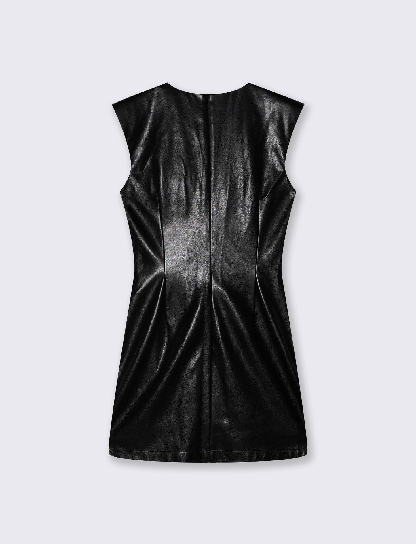 Abito corto con spalline - Nero
