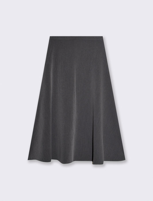 Elegant flared midi skirt - Grey