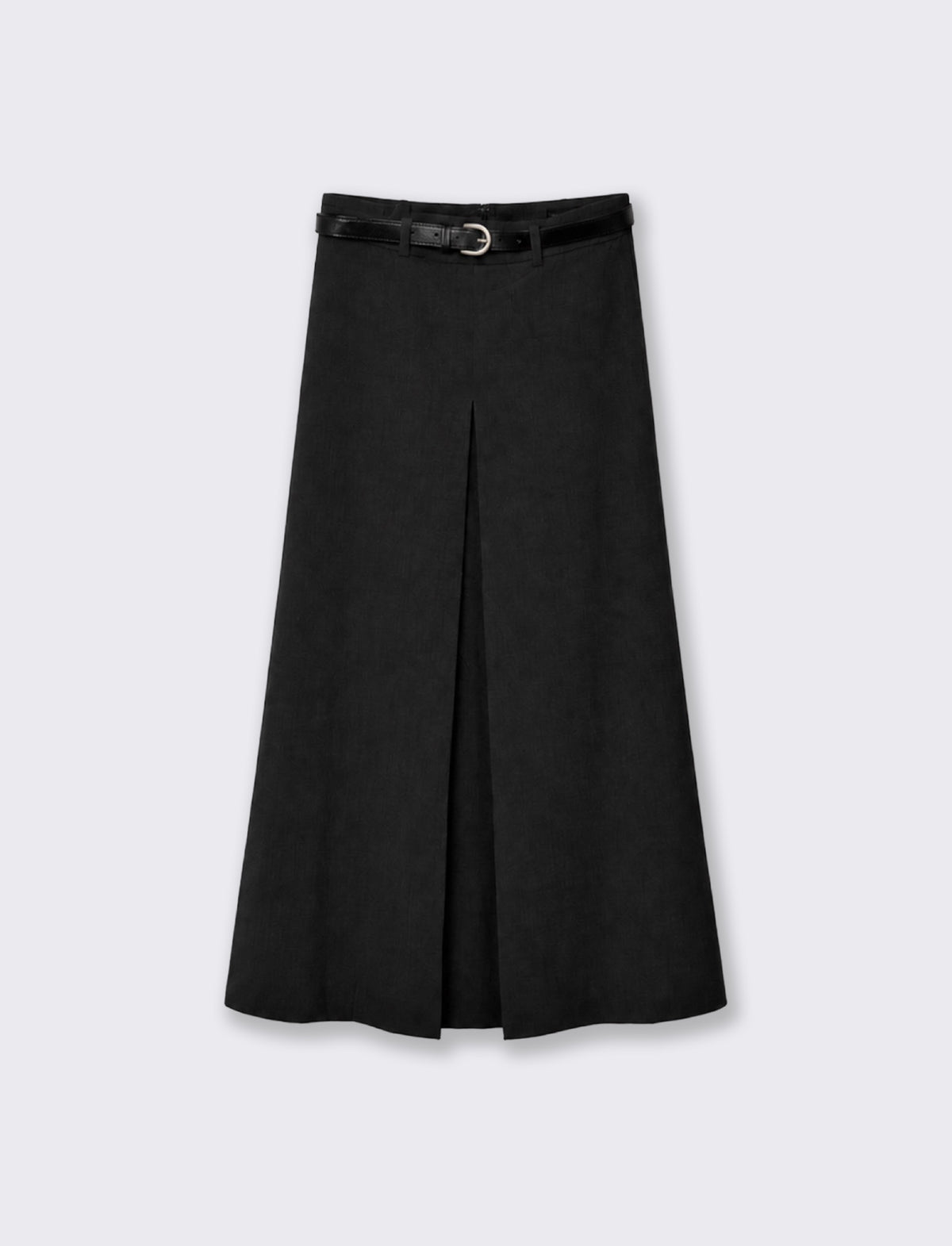 Elegant high waist midi skirt - Black