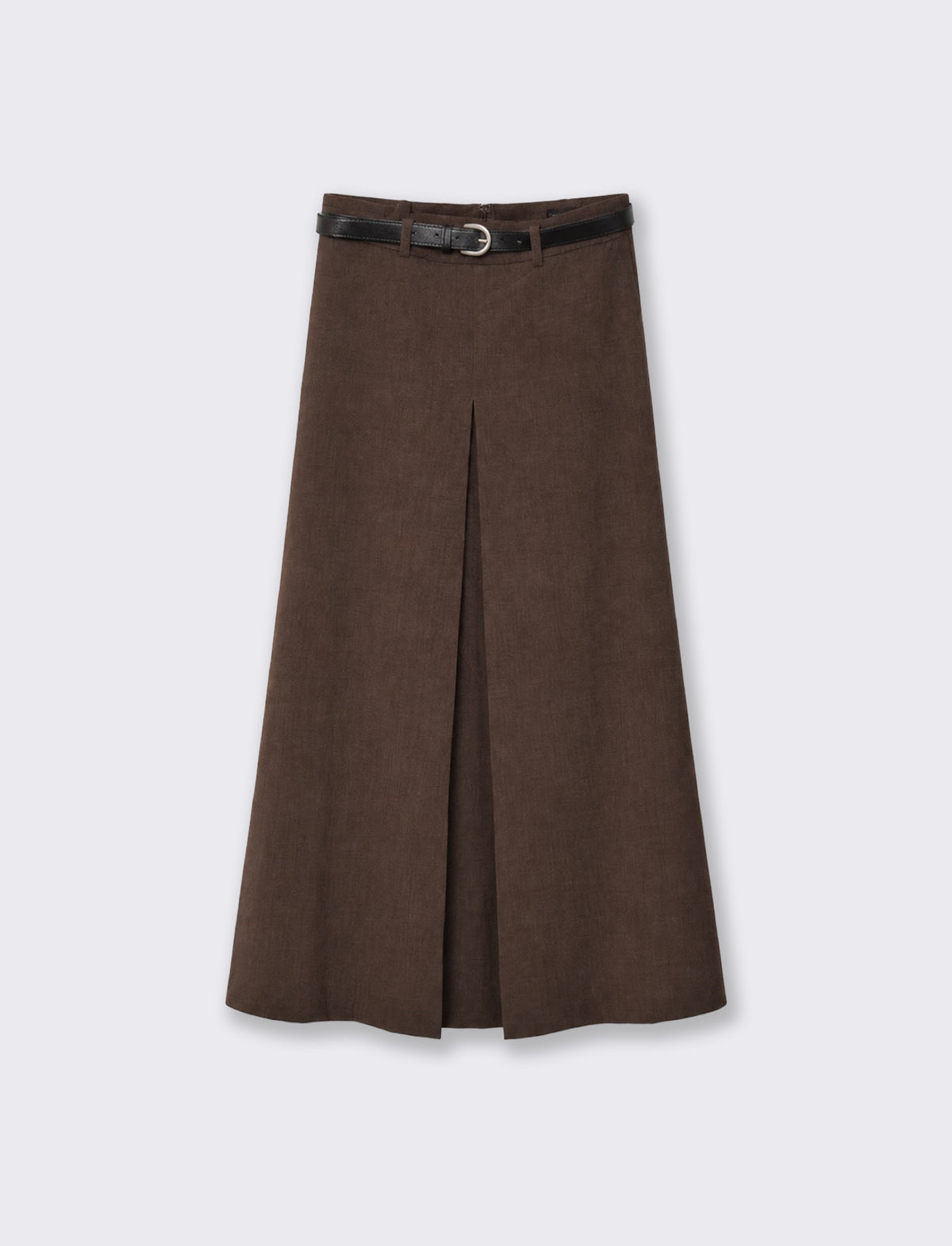 Gonna longuette high waist elegante - Tortora melange
