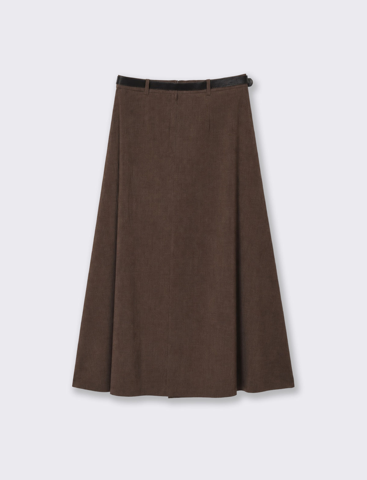 Gonna longuette high waist elegante - Tortora melange