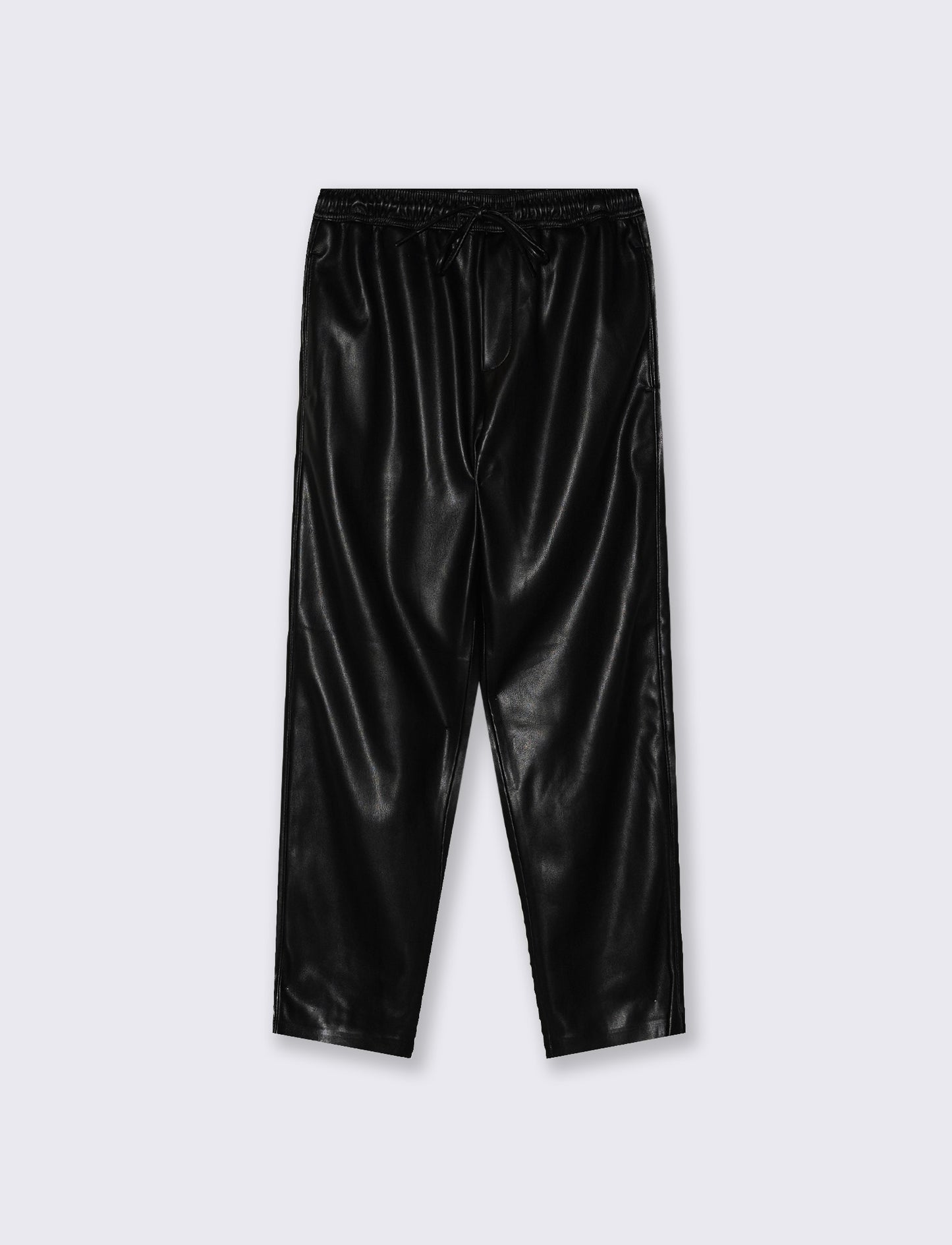 Pantalone con elastico in vita e coulisse - Nero