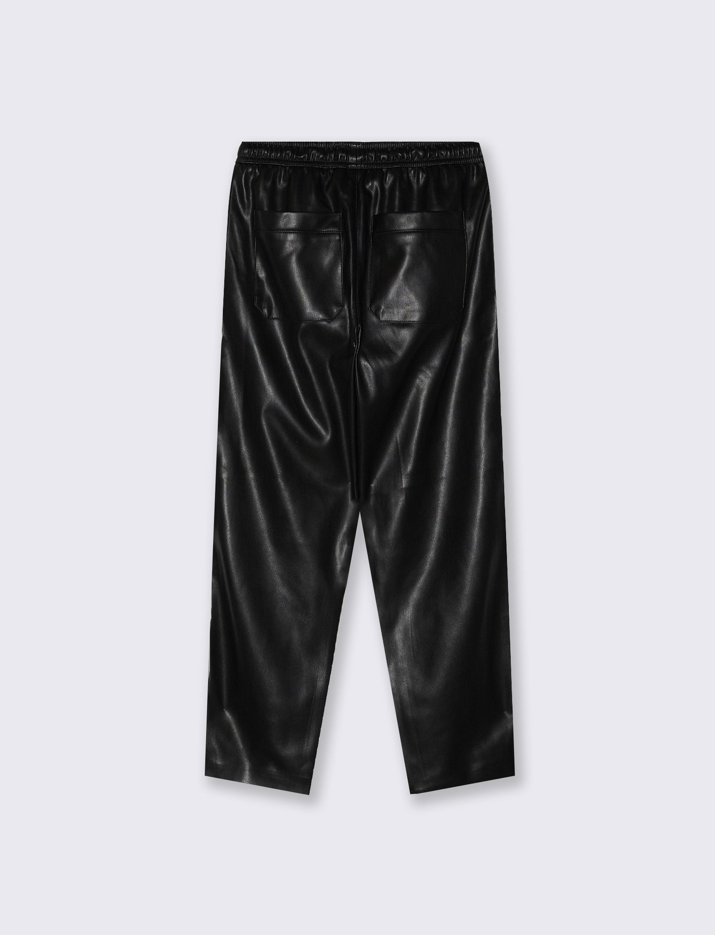 Pantalone con elastico in vita e coulisse - Nero