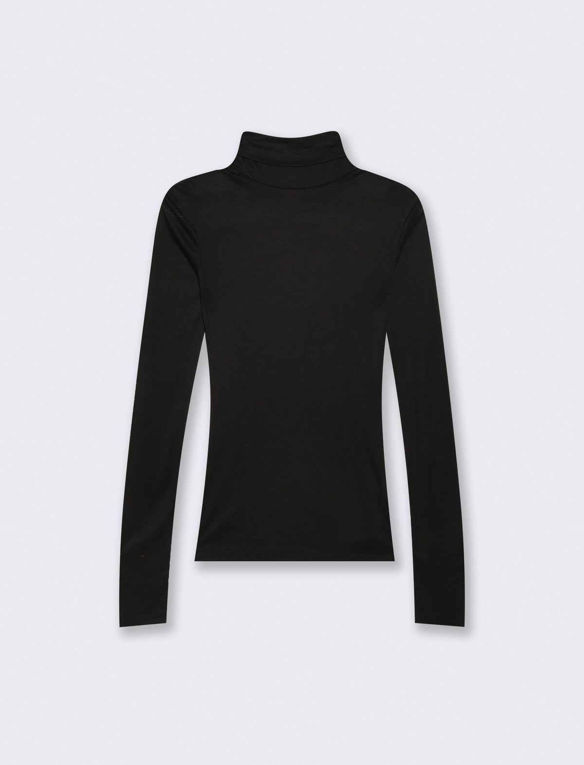 Pullover basico collo alto slim fit - Nero