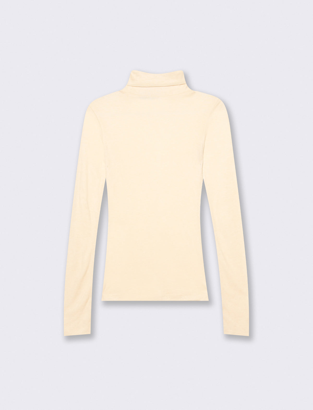 Pullover basico collo alto slim fit - Avorio