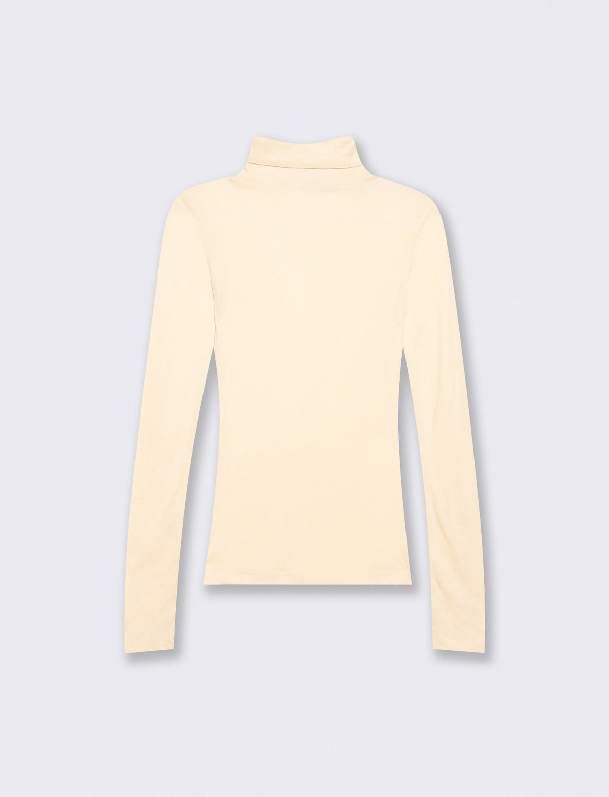 Pullover basico collo alto slim fit - Avorio