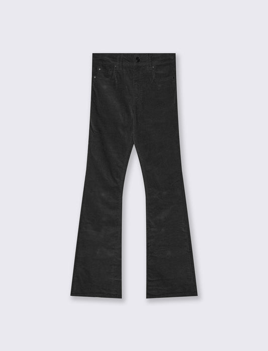 Regular waist bootcut pants - Black