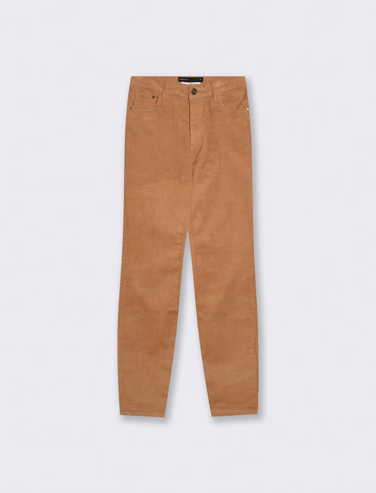 Regular waist skinny pants - BROWN