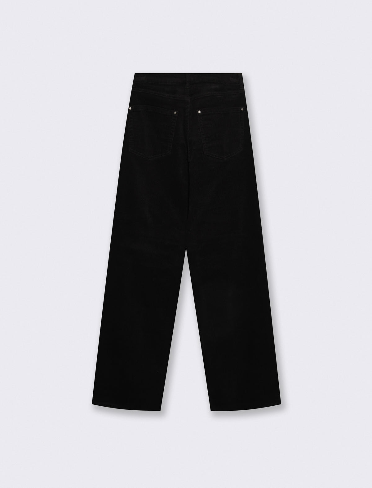 Pantalone in velluto wide leg cinque tasche - Nero