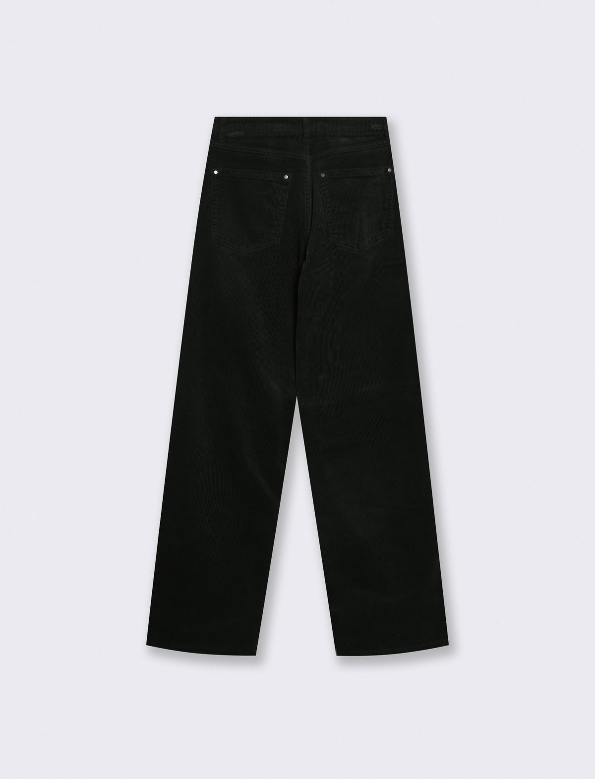 Wide Leg Velvet Pants with Five Pockets - 