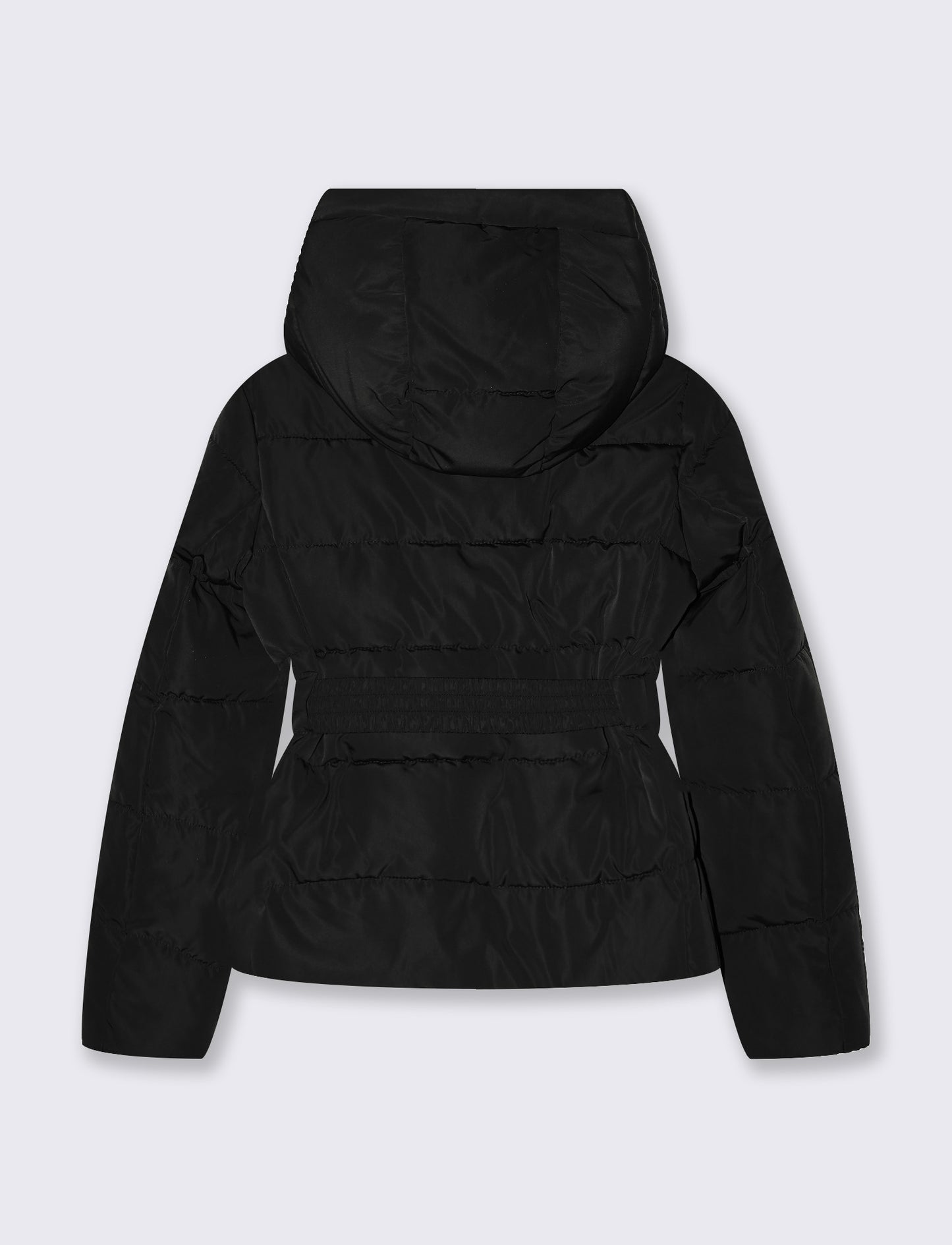 Giubbino slim imbottito con cappuccio - Nero