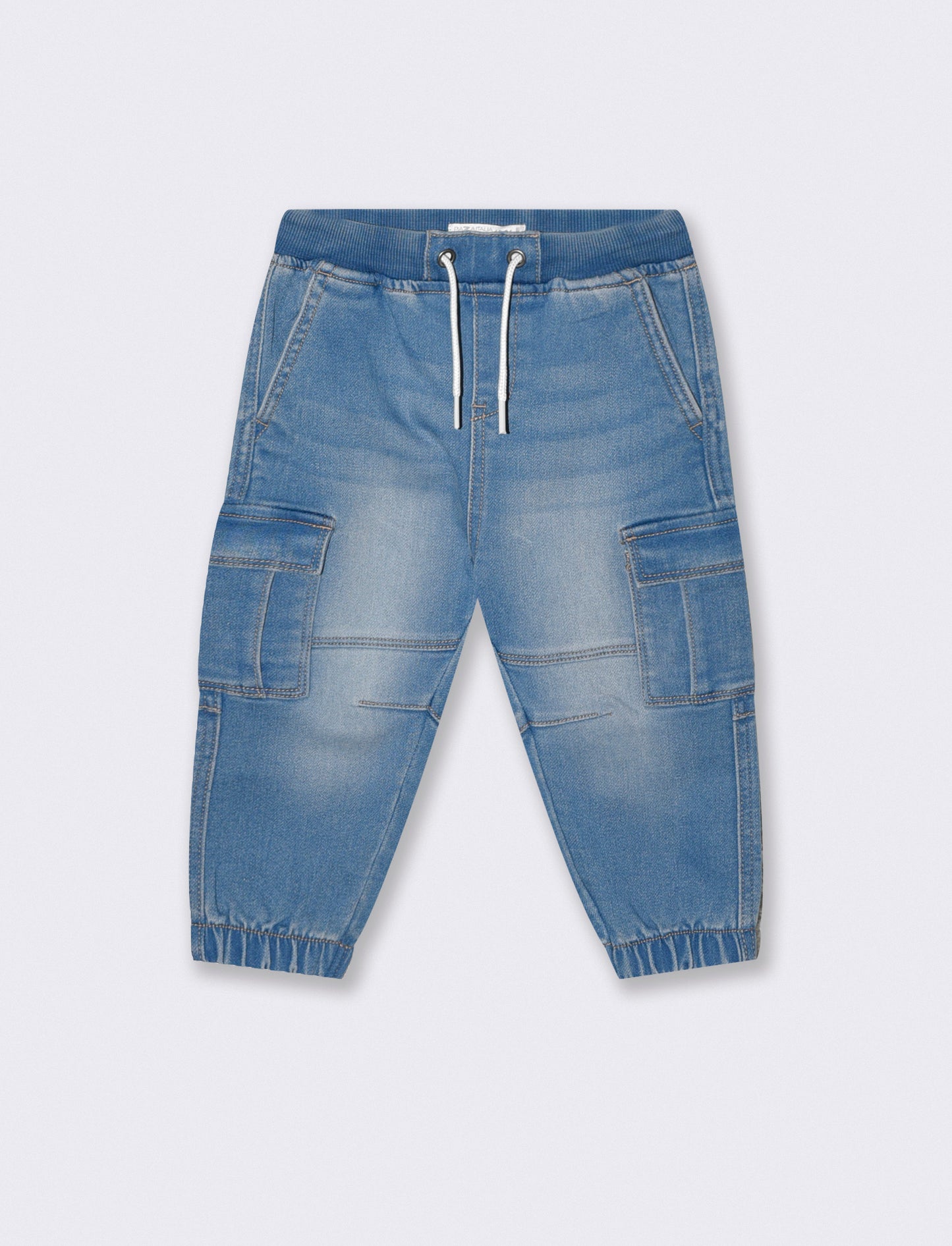 Pantaloni effetto denim ampi e comodi - Denim chiaro