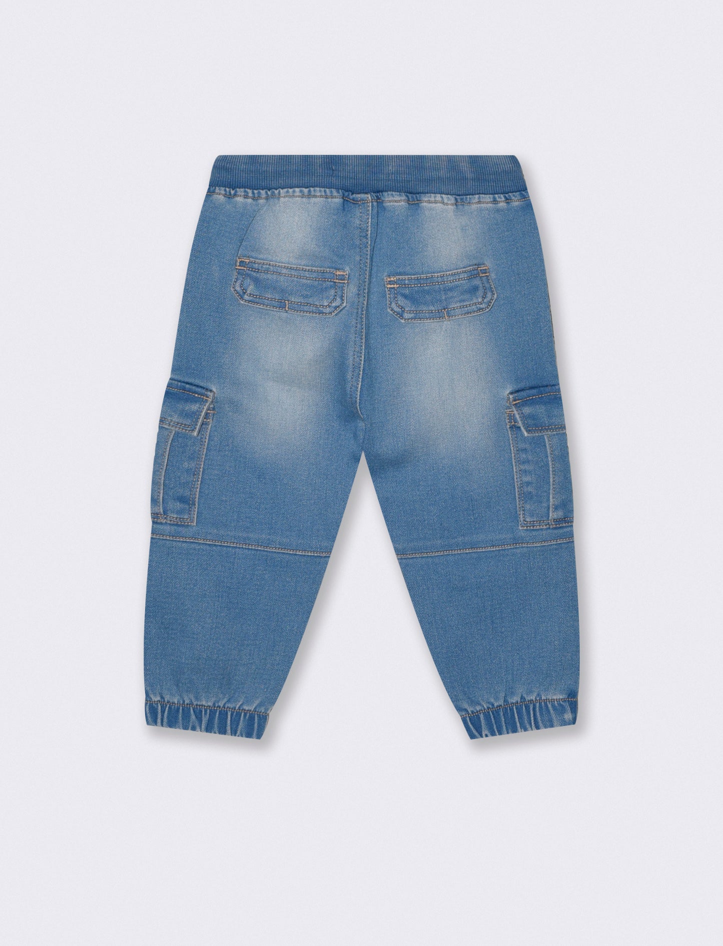 Pantaloni effetto denim ampi e comodi - Denim chiaro