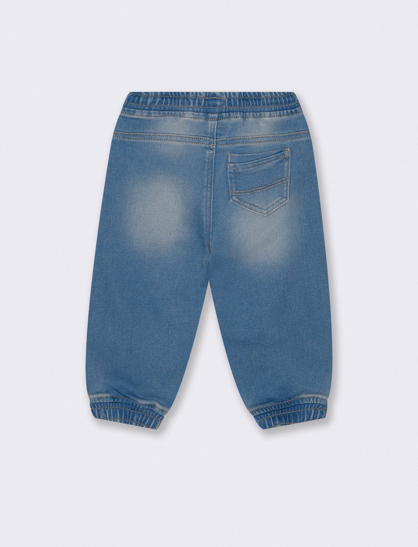 Pantaloni ampi effetto denim con tasche - Denim