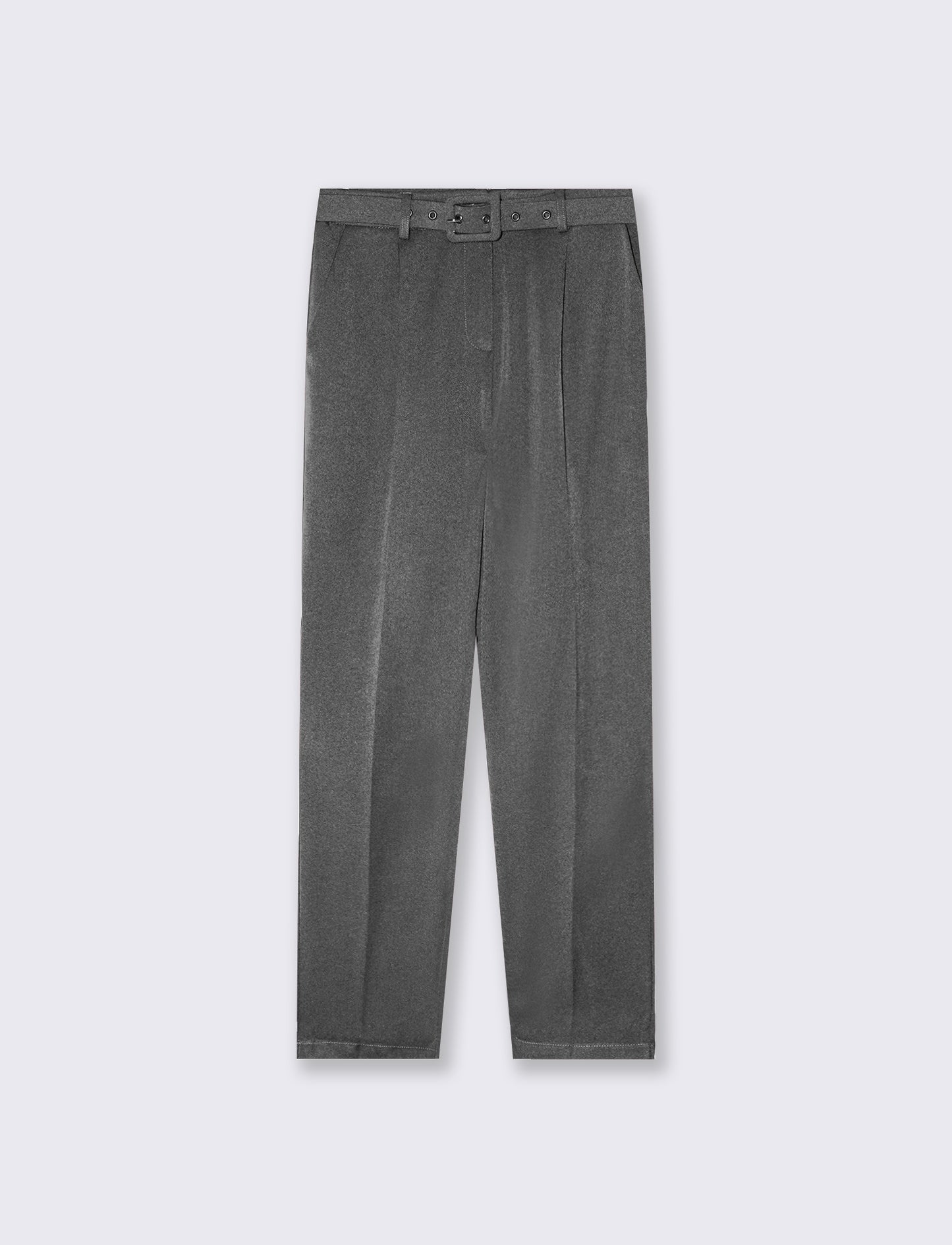 Pantalone a zampa con cintura - Grigio scuro