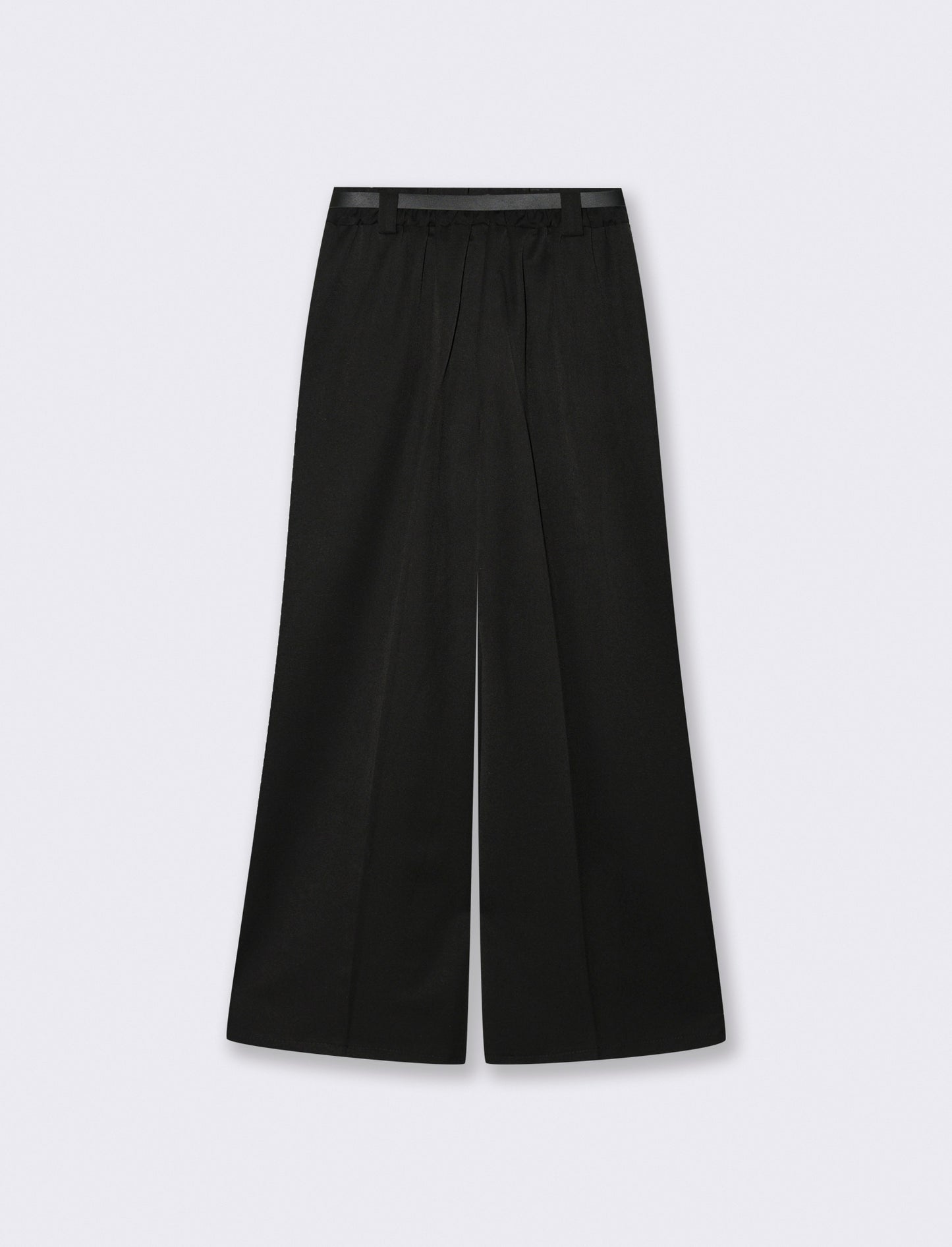 Pantalone a zampa con cintura - Nero