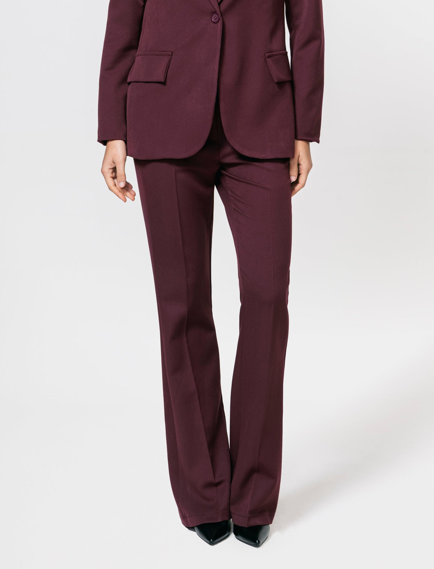 Pantalone chiusura uomo con gamba a zampa - Bordeaux