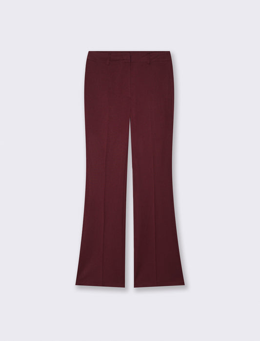Pantalone chiusura uomo con gamba a zampa - Bordeaux