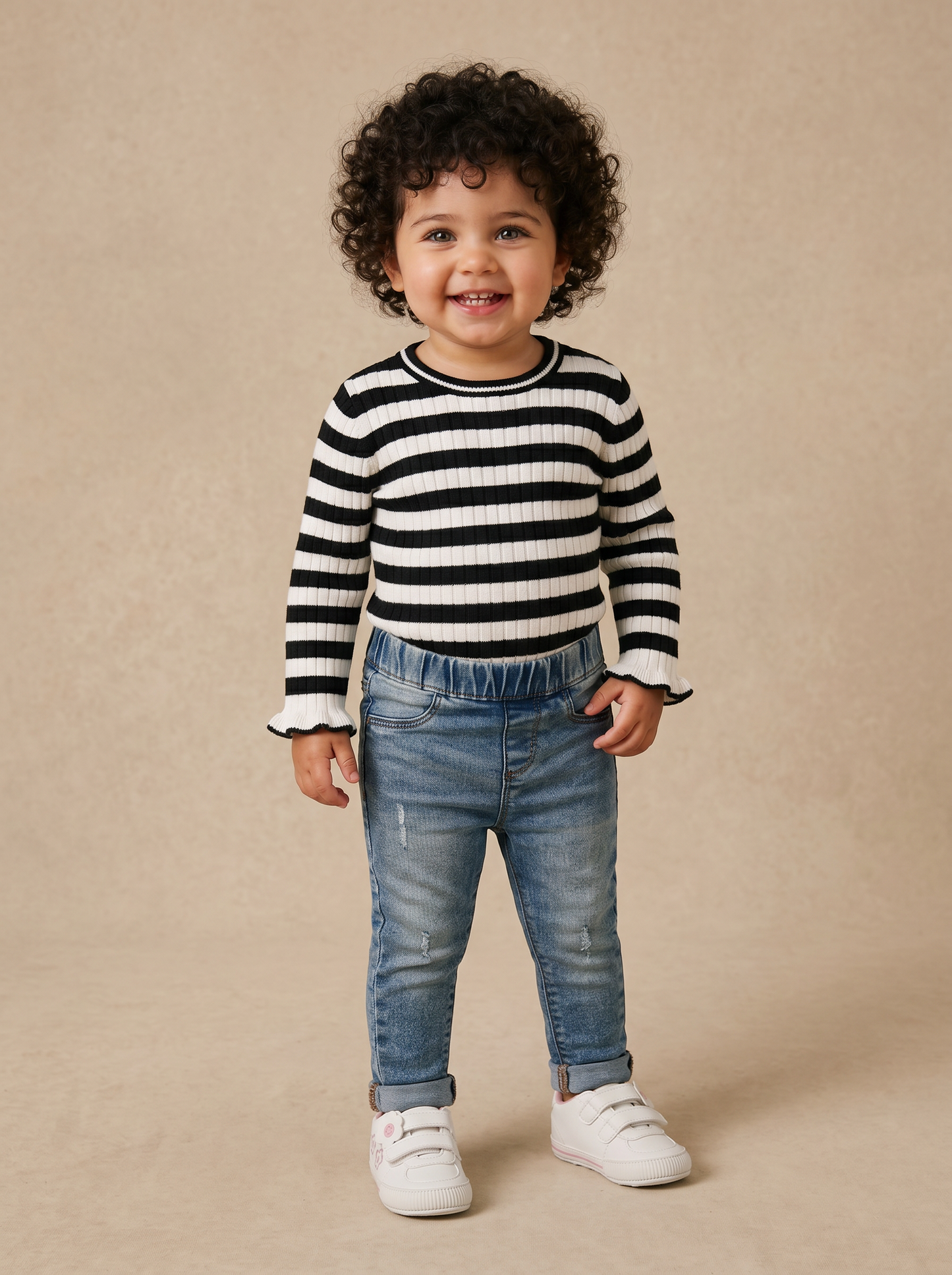 Long Sleeve Cotton T-Shirt - Black
