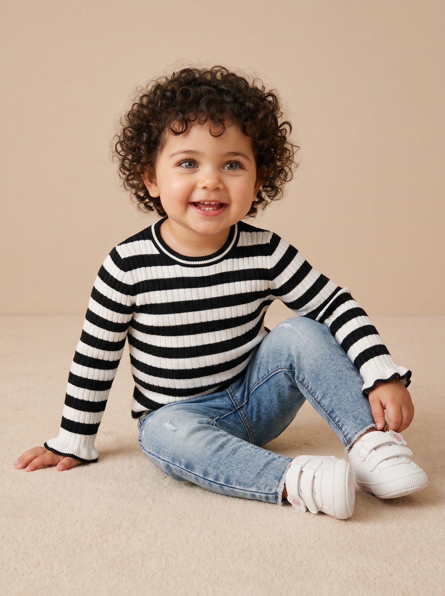 Long Sleeve Cotton T-Shirt - Black