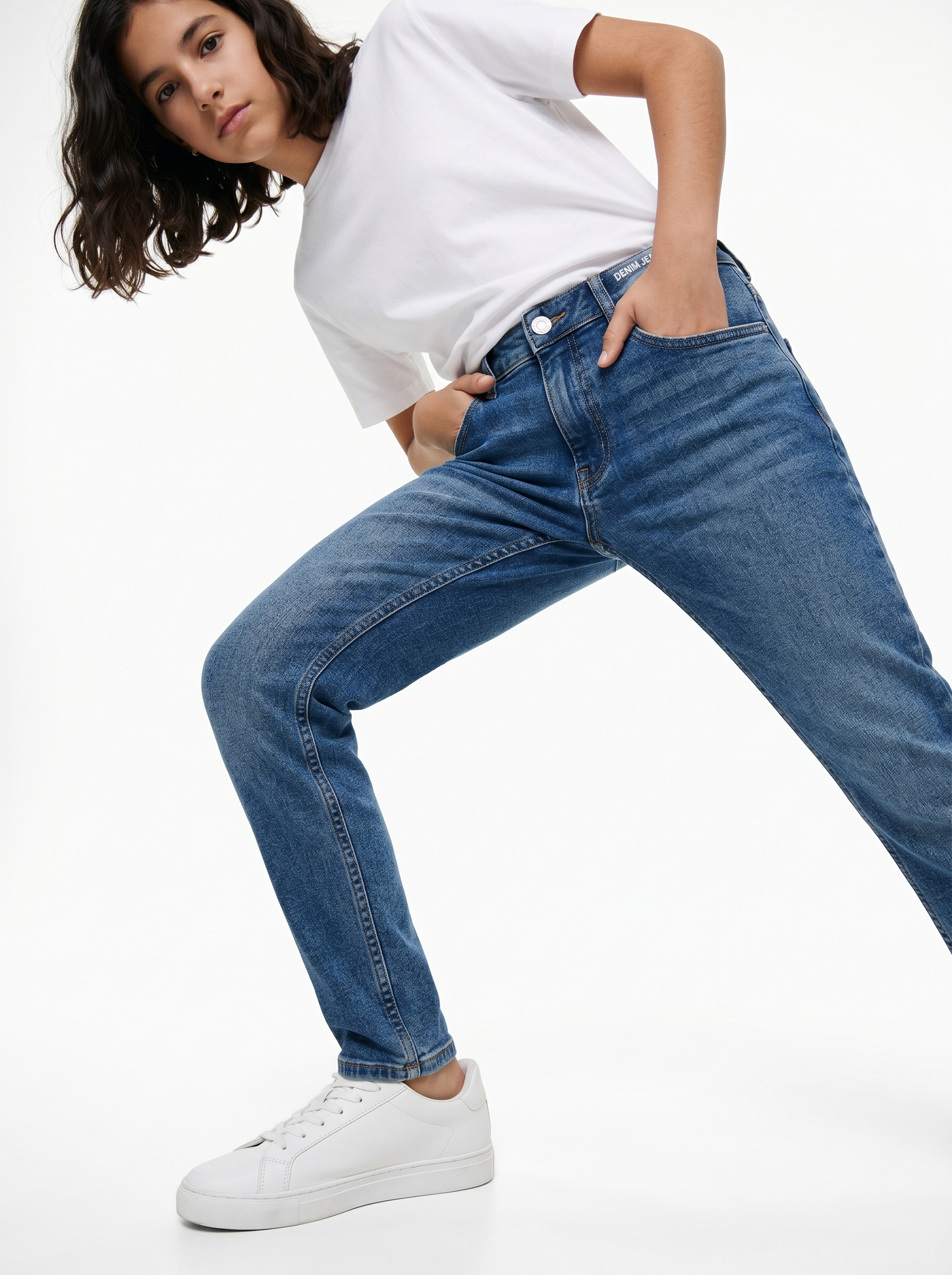 Five-pocket stretch denim jeans - Blue