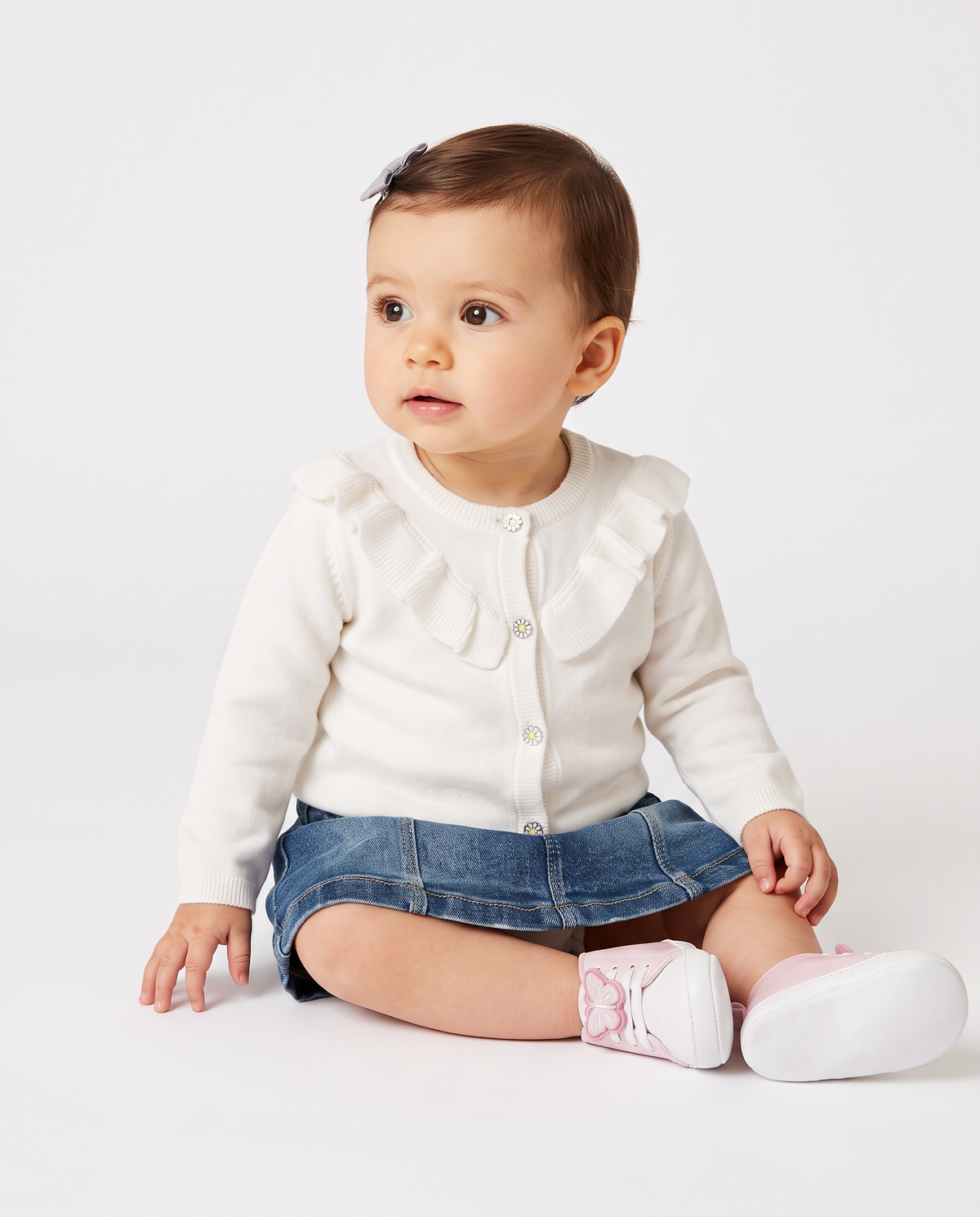 Elegant cotton collared t-shirt - White
