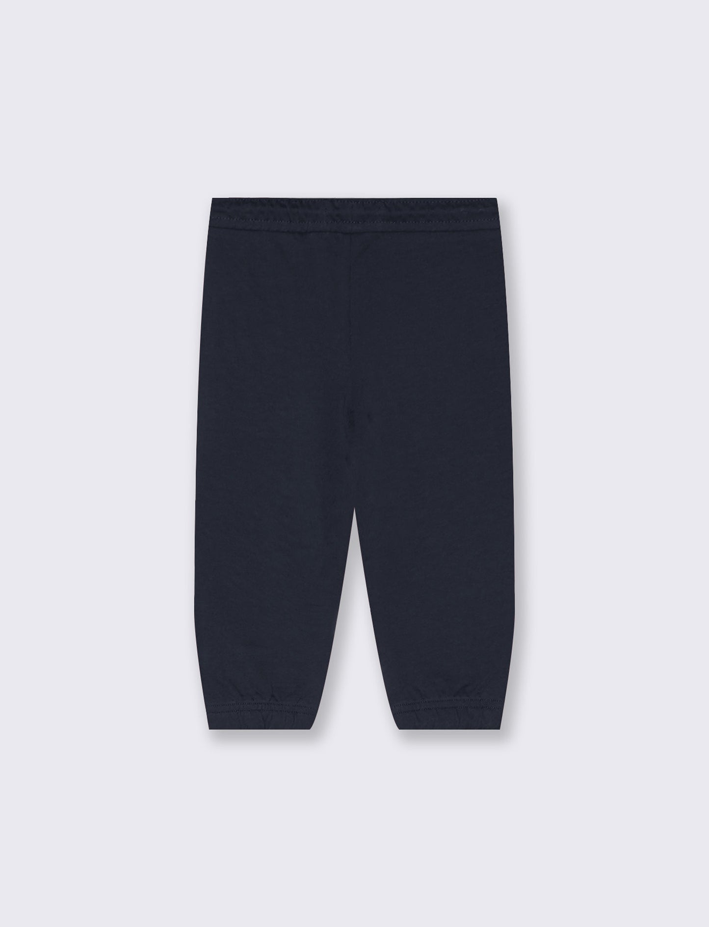 Jogger basico con coulisse e stampa - Blu