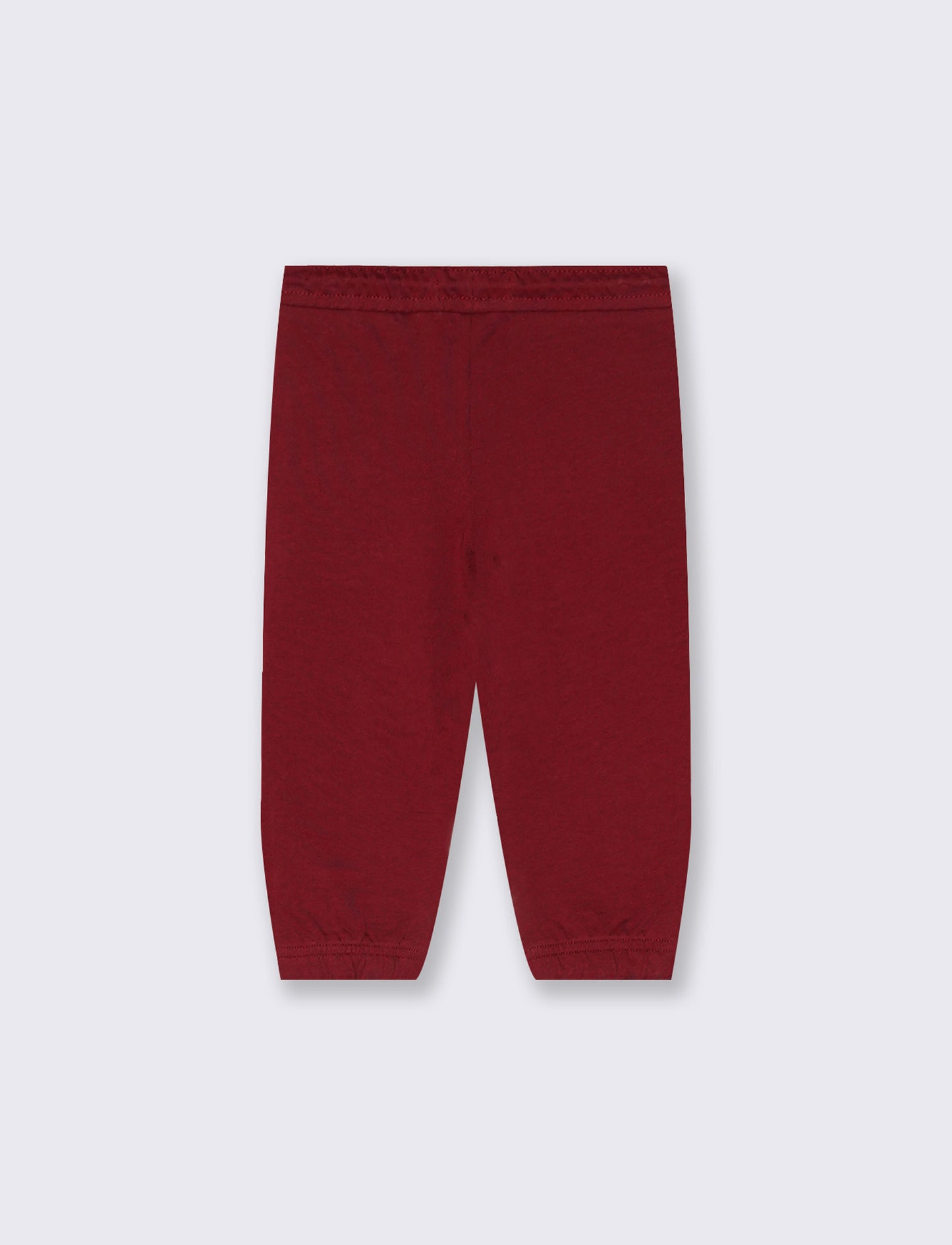 Jogger basico con coulisse e stampa - Bordeaux