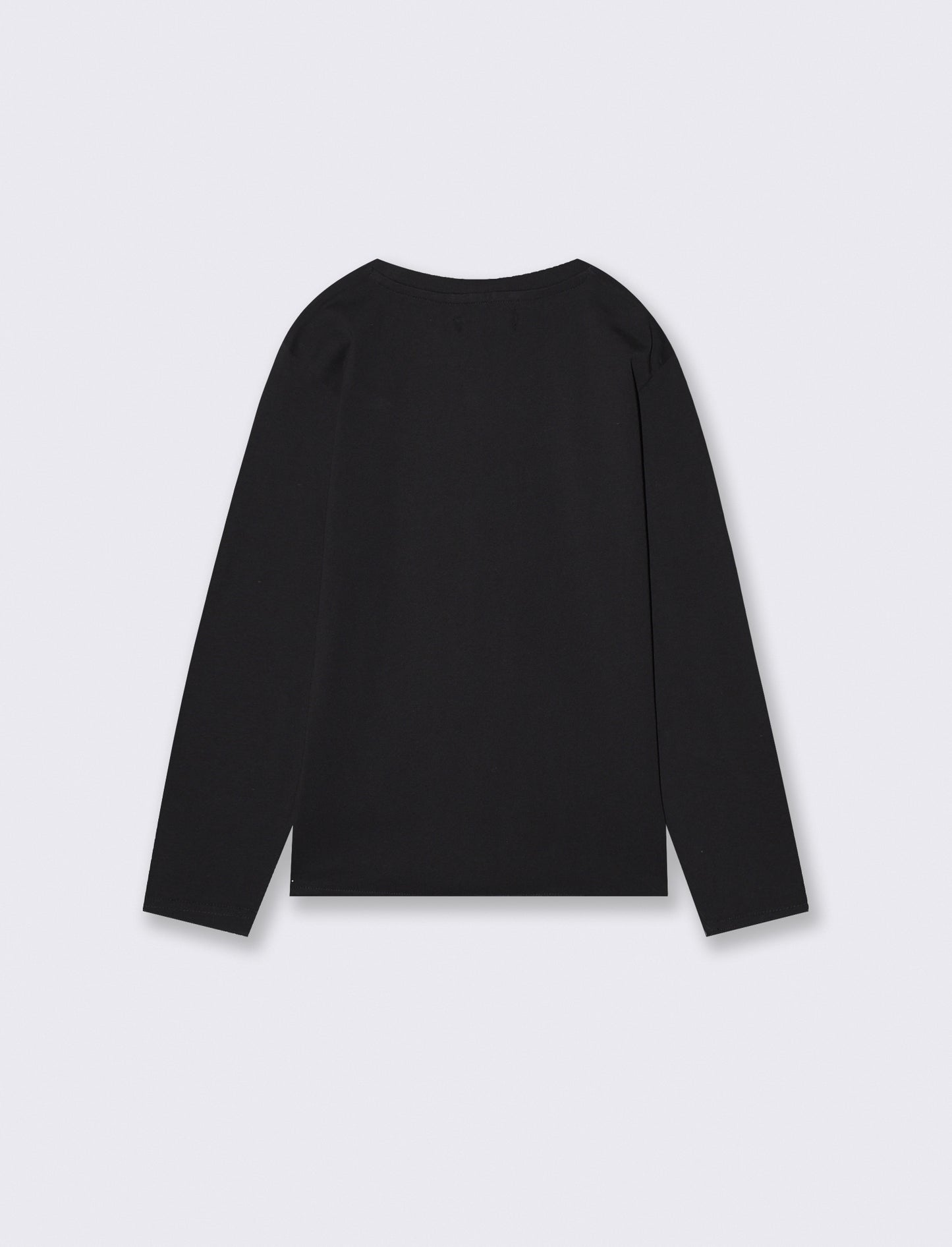 Long sleeve t-shirt with front print - Black