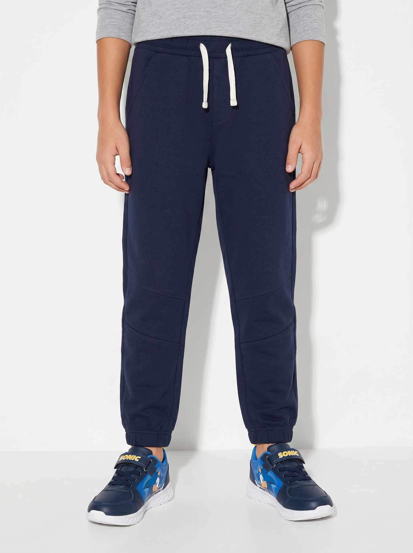 Comfortable and practical cotton jogger pants - Blue