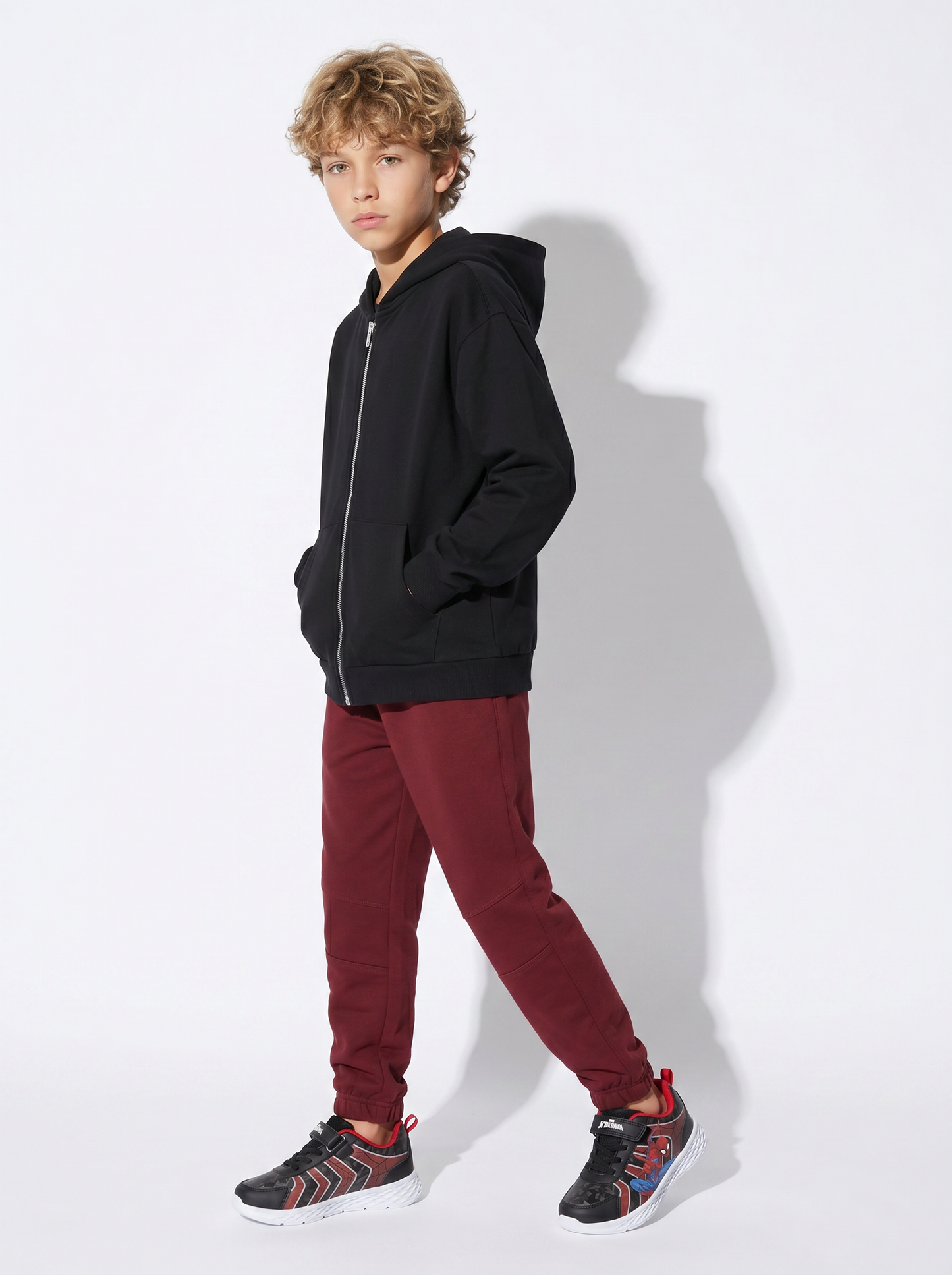 Comfortable and practical cotton jogger pants - Red