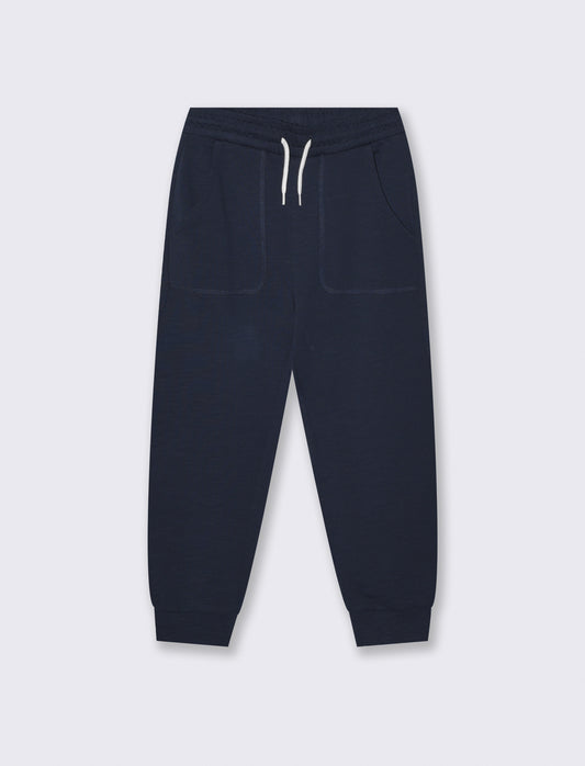 Jogger Comfort in Cotone Fiammato - Blu
